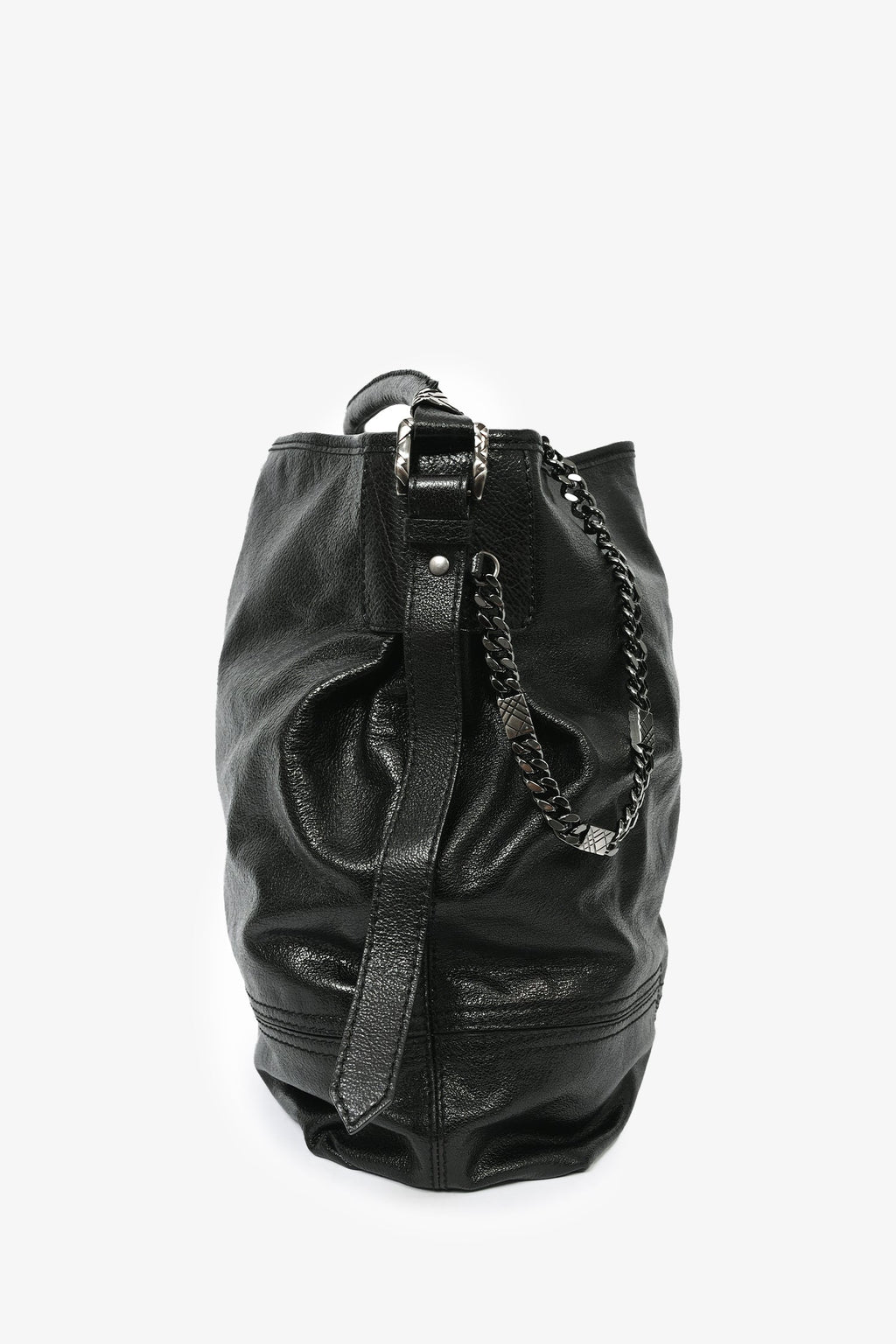 Burberry Black Leather Large 'Ashmore' Bag