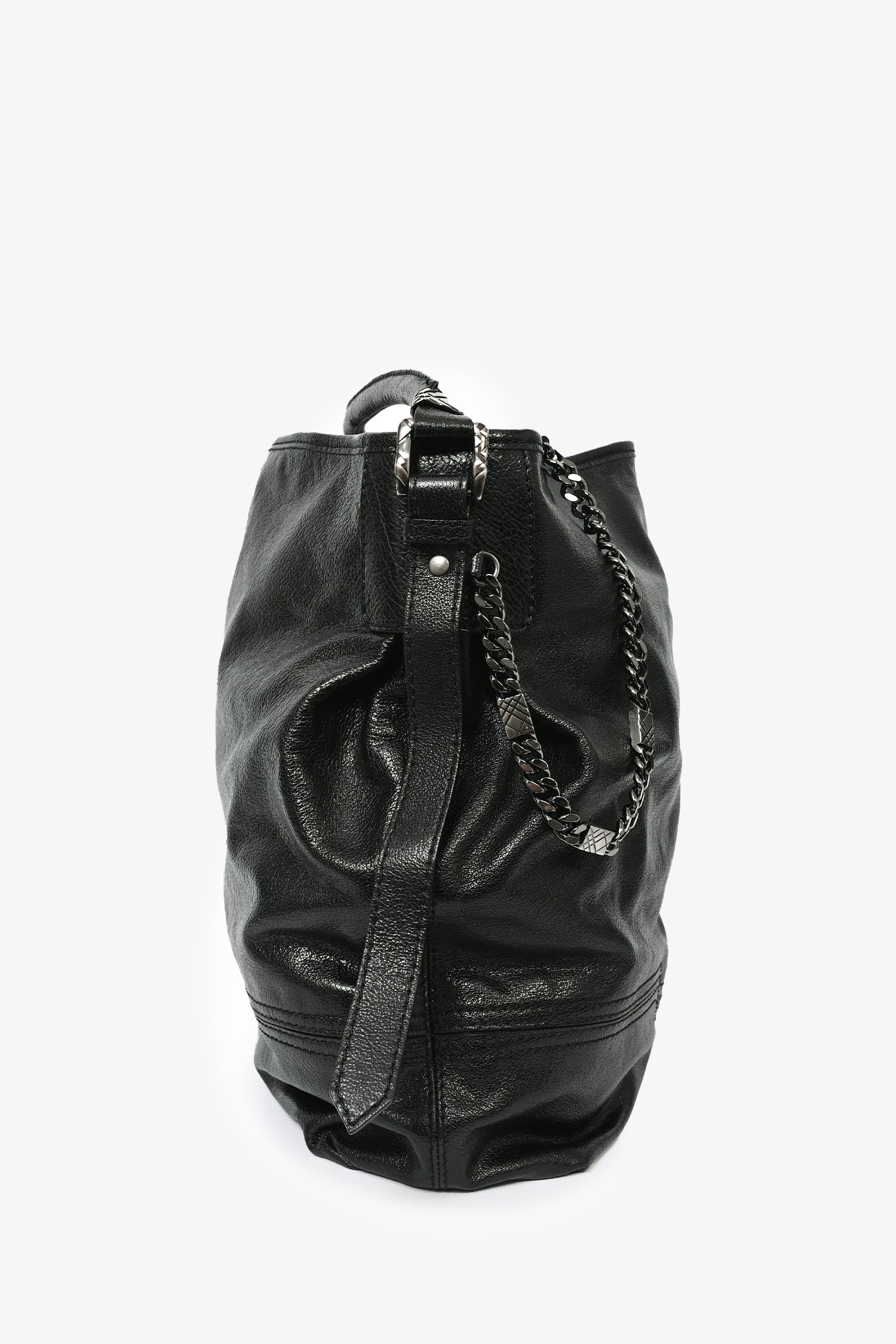 Burberry Black Leather Large 'Ashmore' Bag