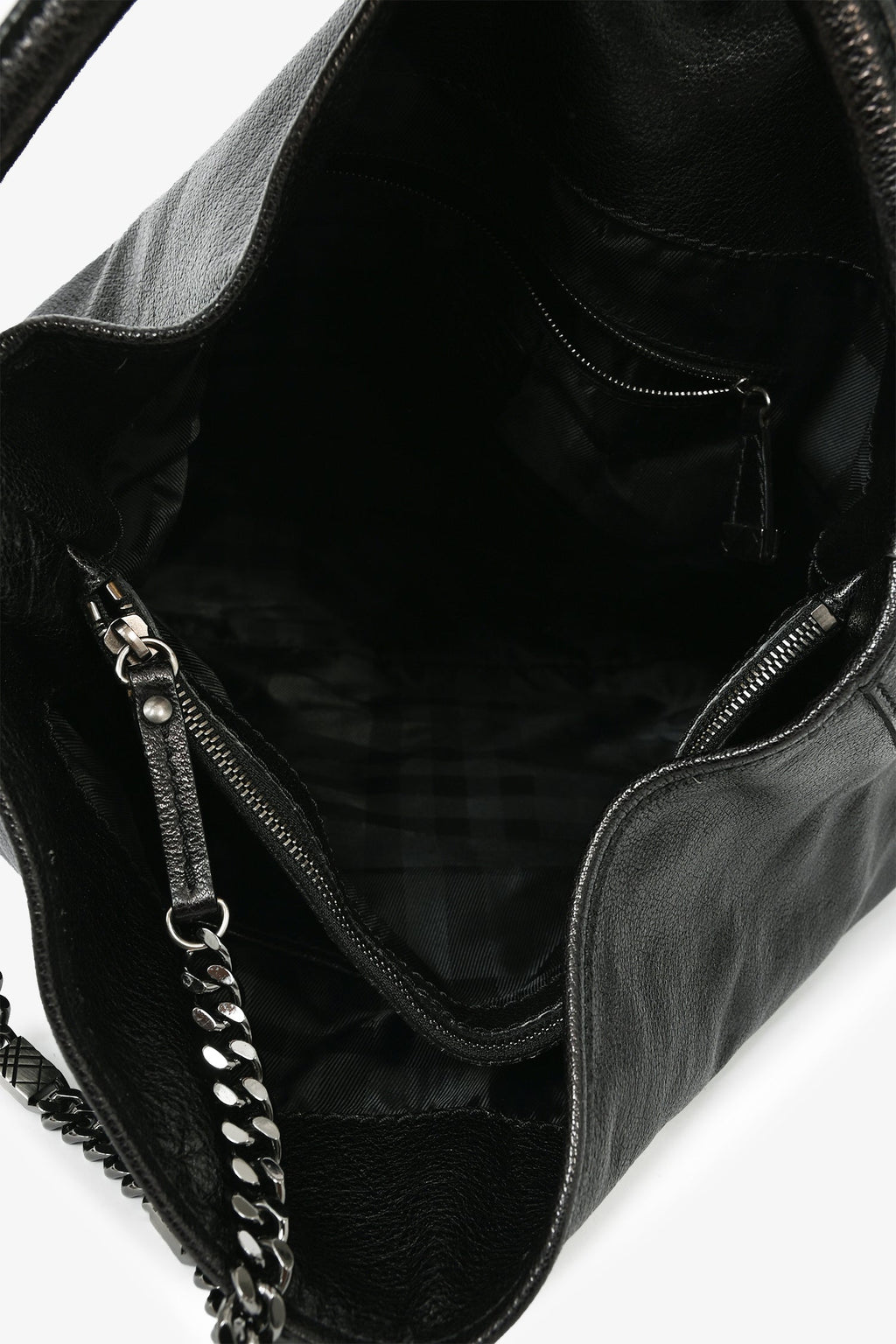Burberry Black Leather Large 'Ashmore' Bag