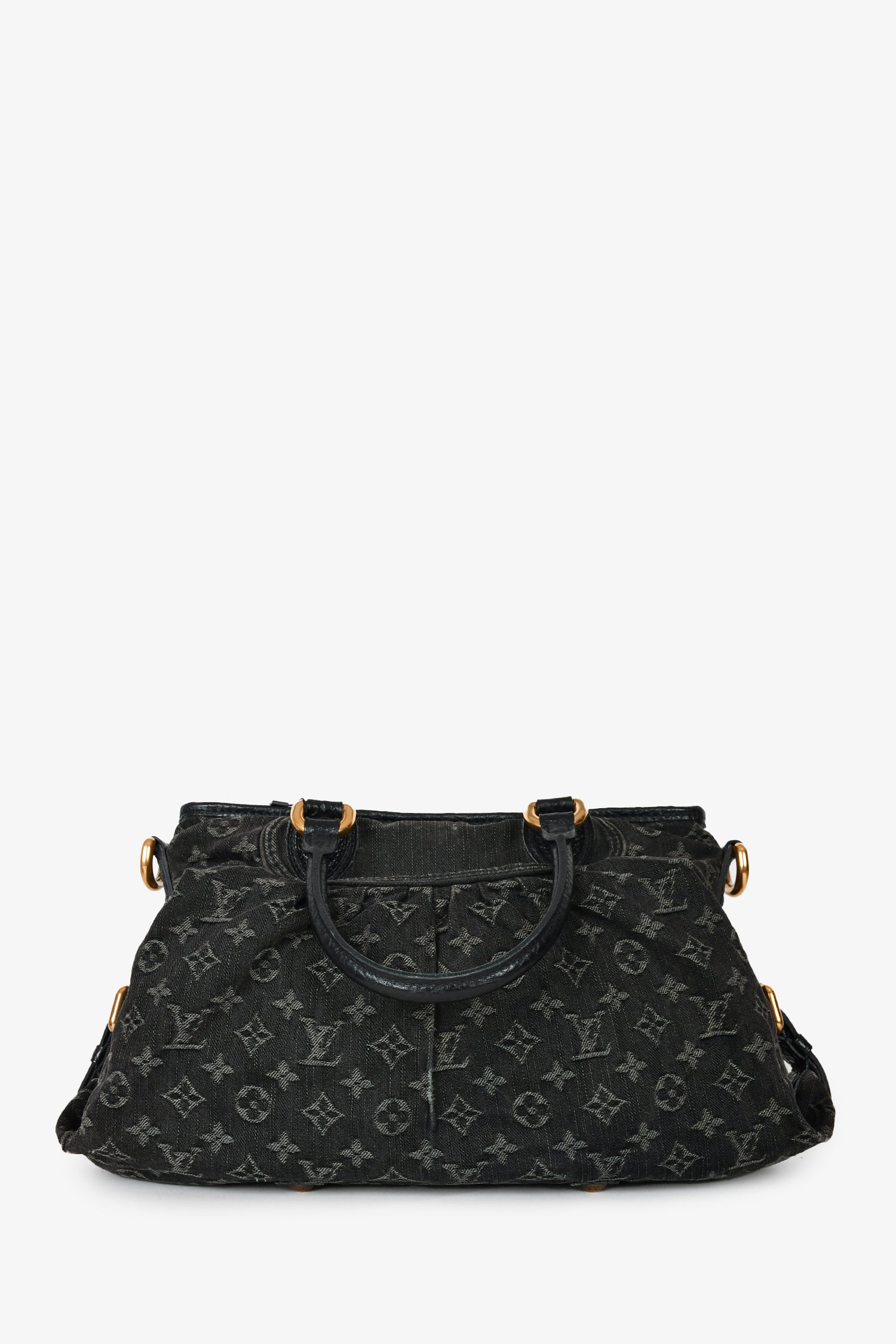 Louis Vuitton 2009 Black Denim Monogram 'Neo Cabby' MM