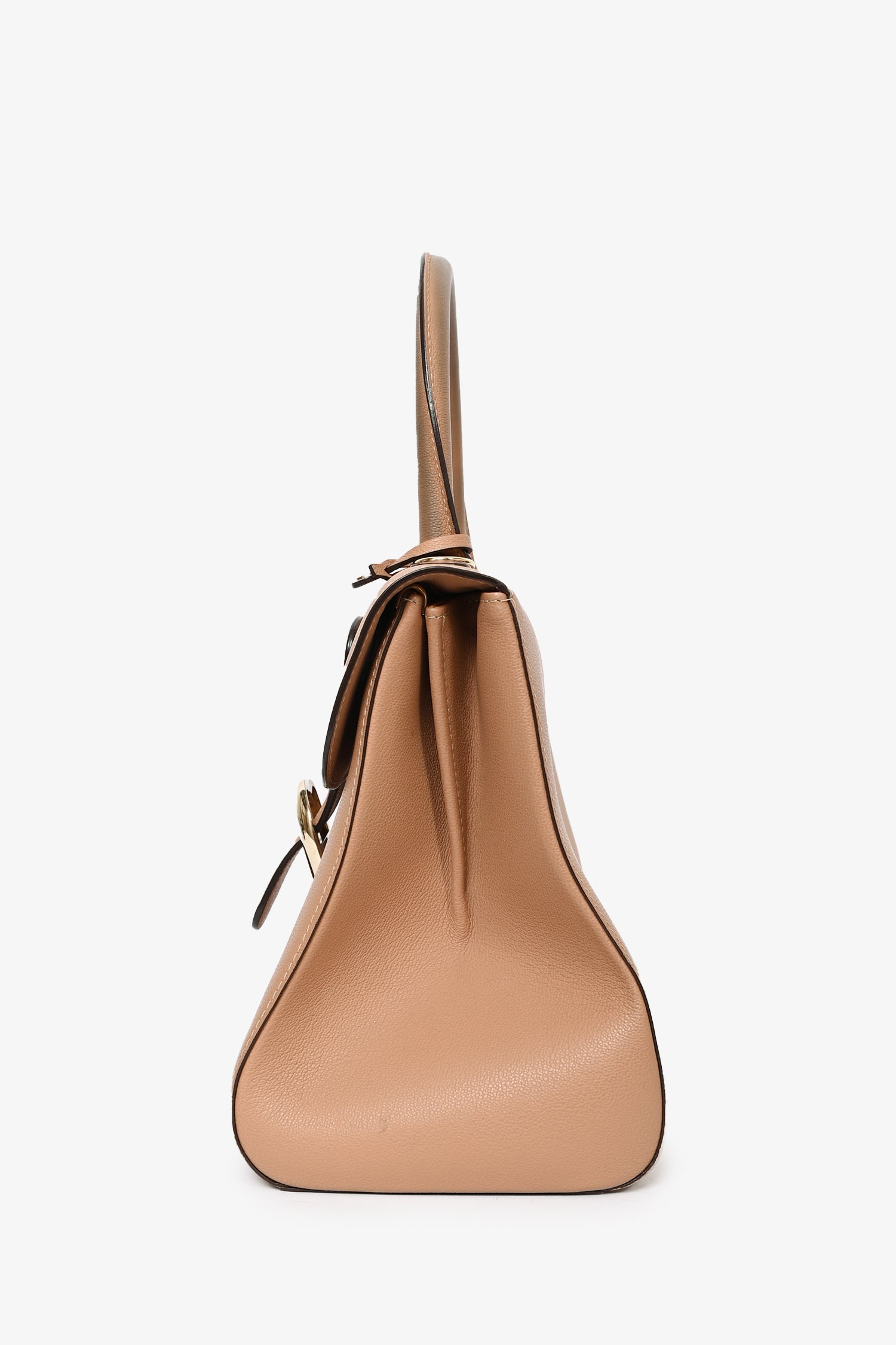 Delveaux Brown Rodeo Calf Brilliant MM Top Handle with Strap