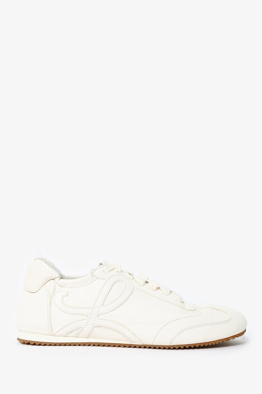 Loewe White Leather Anagram Sneakers Size 38