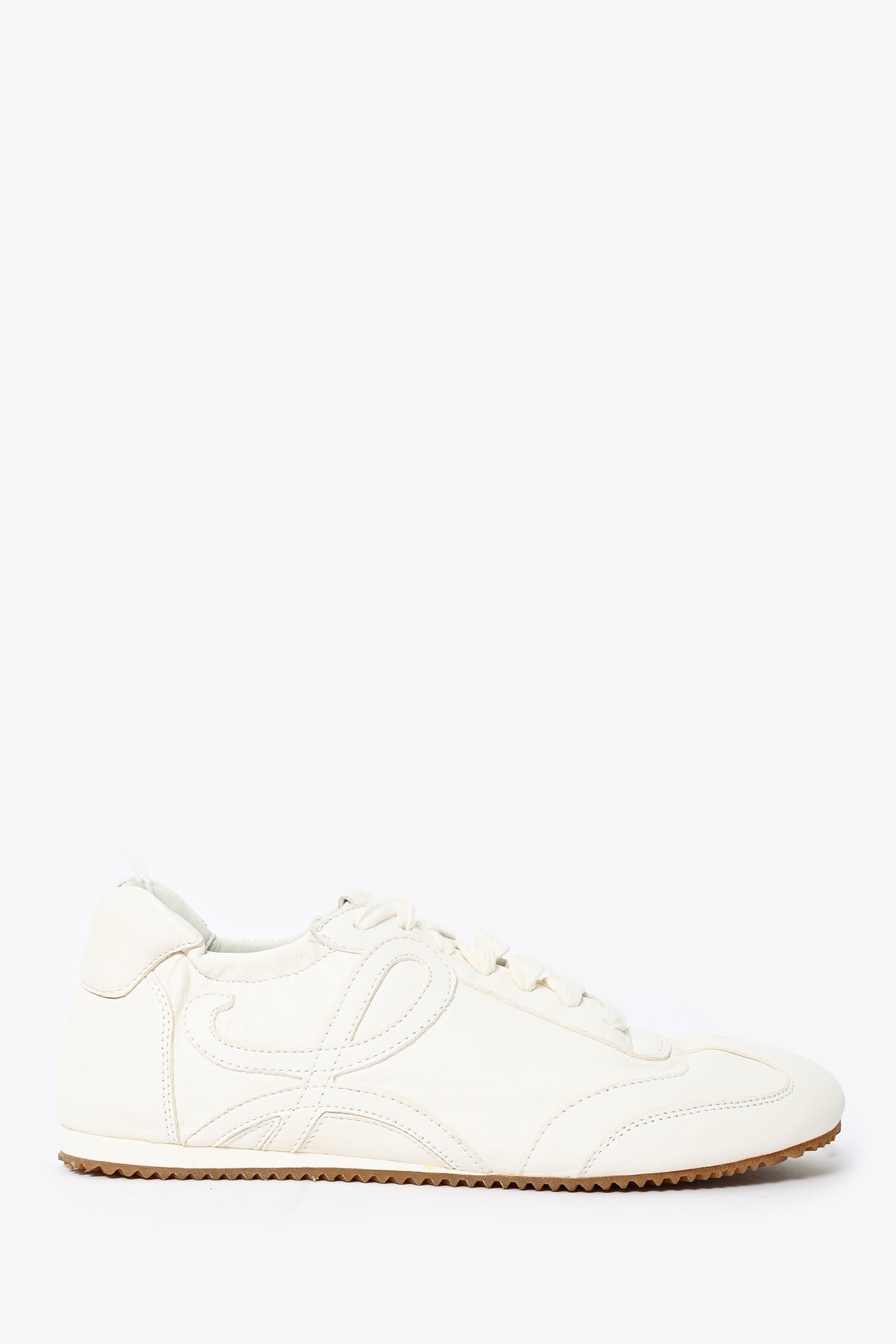 Loewe White Leather Anagram Sneakers Size 38