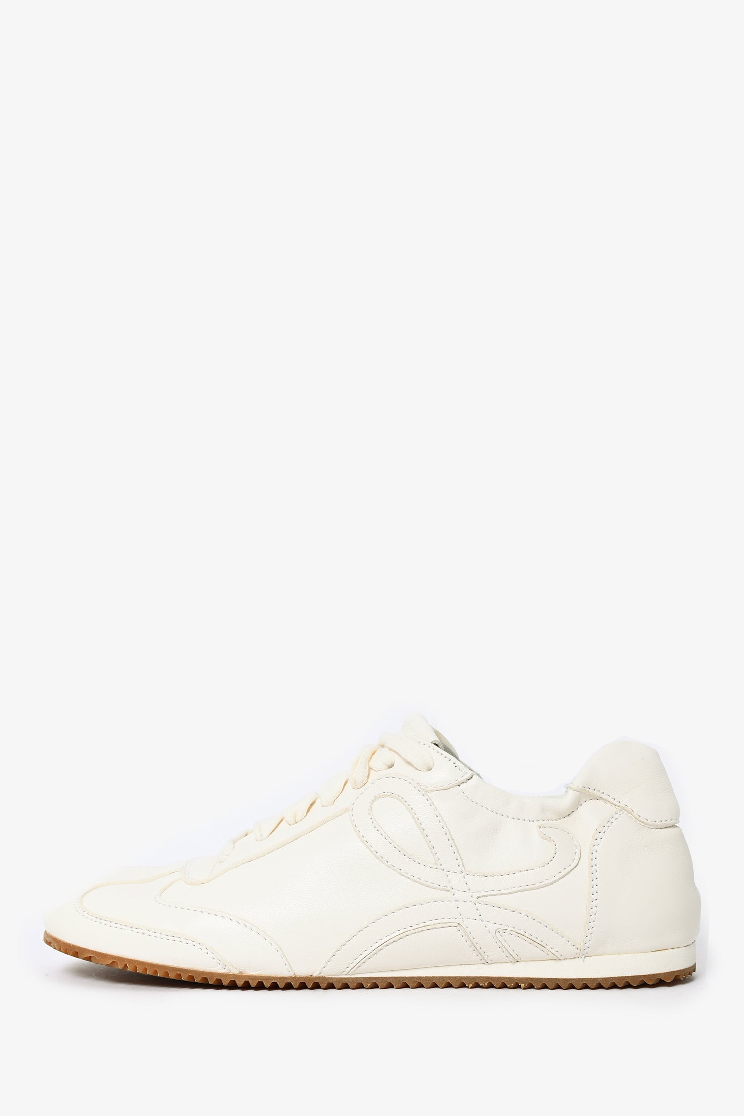 Loewe White Leather Anagram Sneakers Size 38