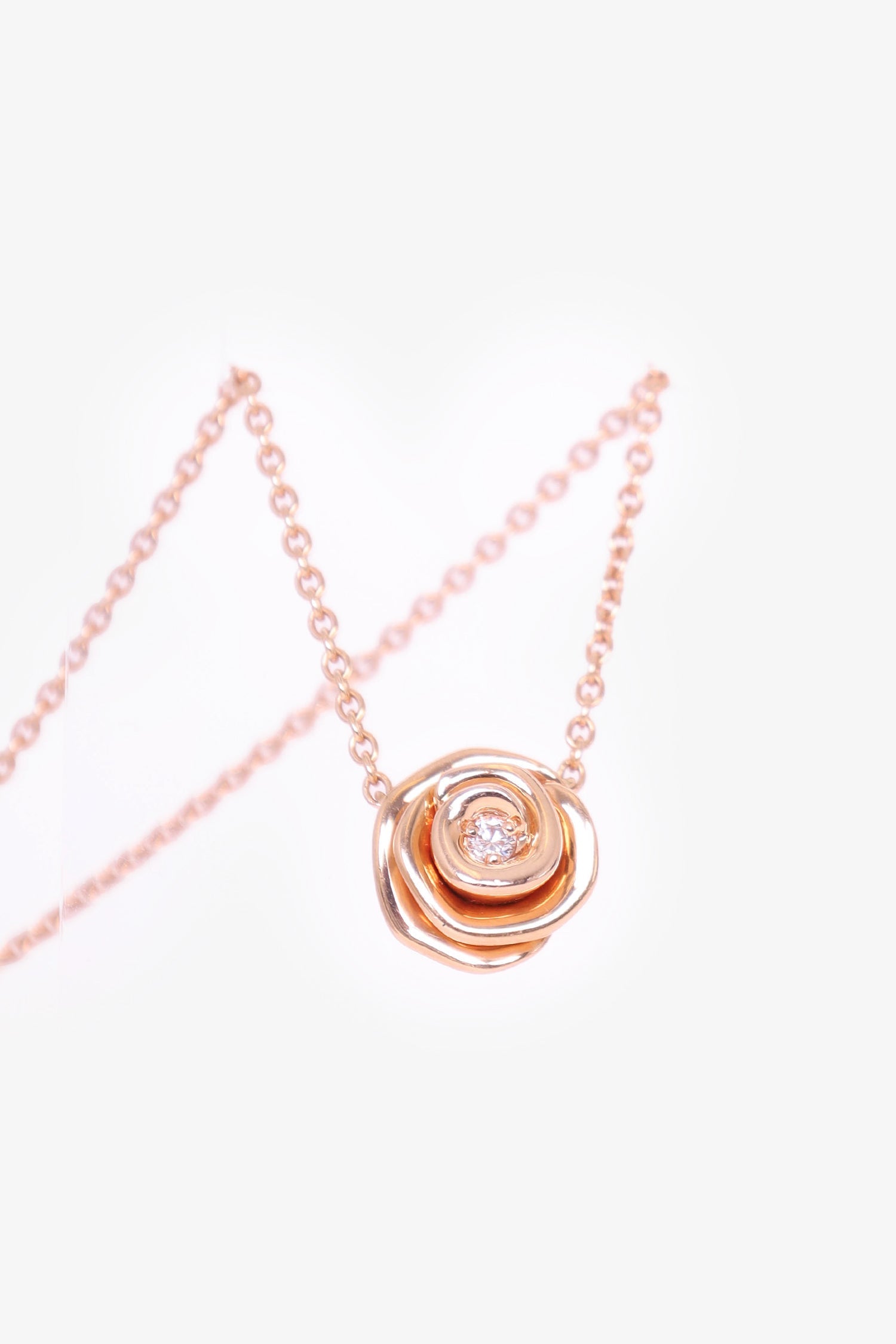Christian Dior Rose Gold Large Rose Dior Couture Necklace
