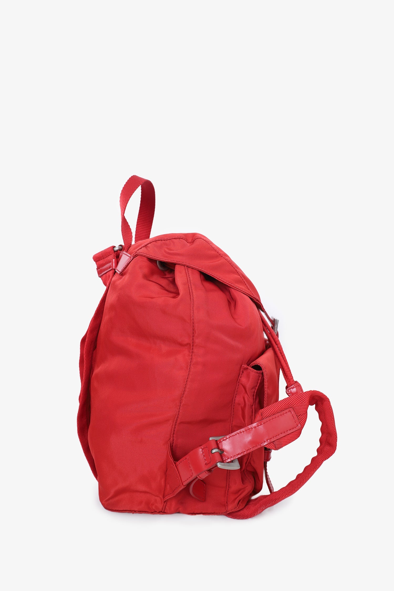 Prada Red Nylon/Leather Trim Mini Backpack