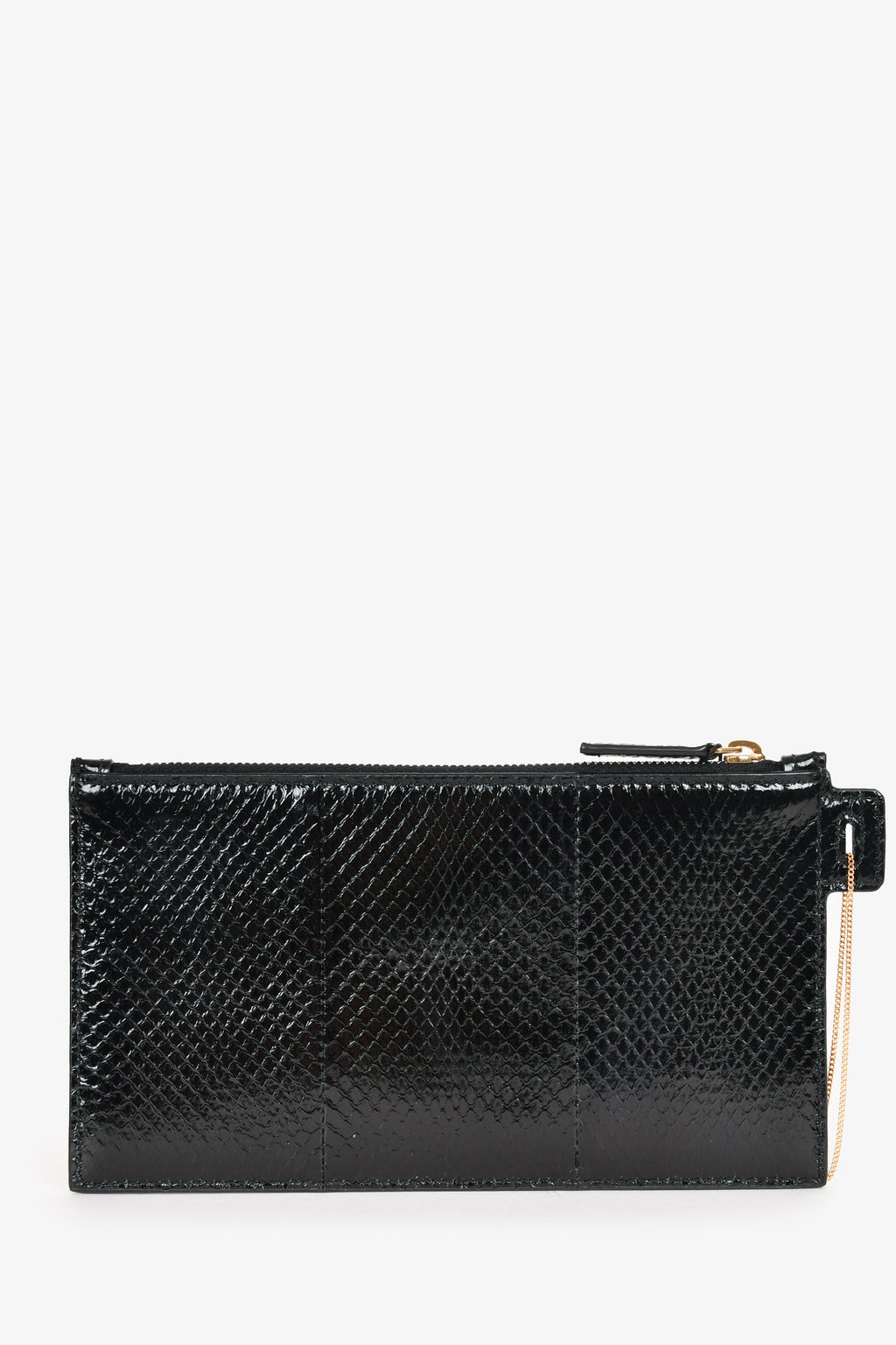 Saint Laurent Black Snake Embossed Wristlet