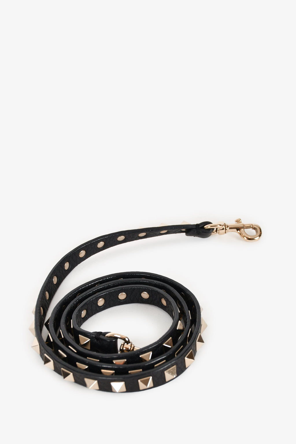 Valentino Black Leather Rockstud Tote with Strap