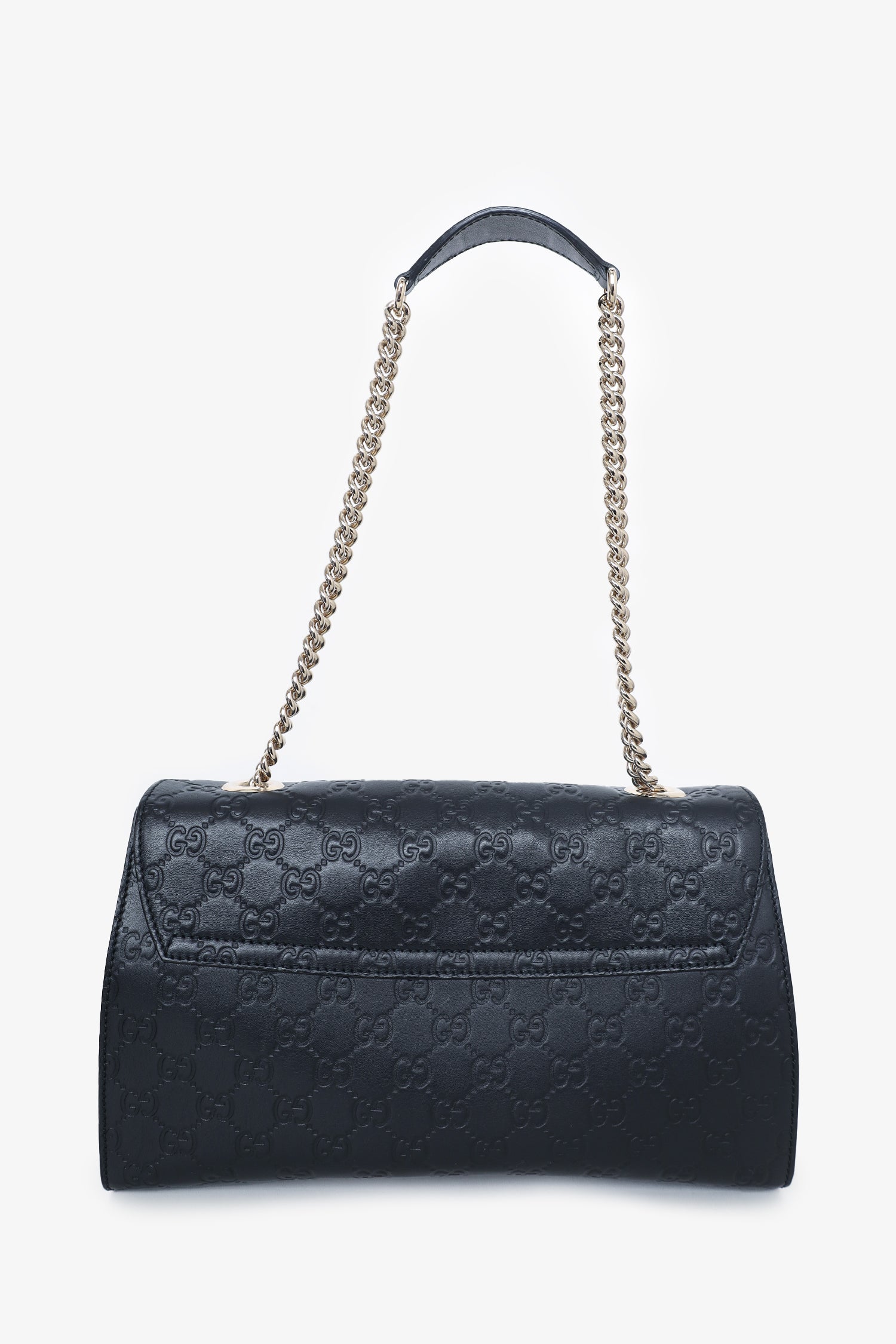 Gucci Black GG Signature Medium Emily Shoulder Bag