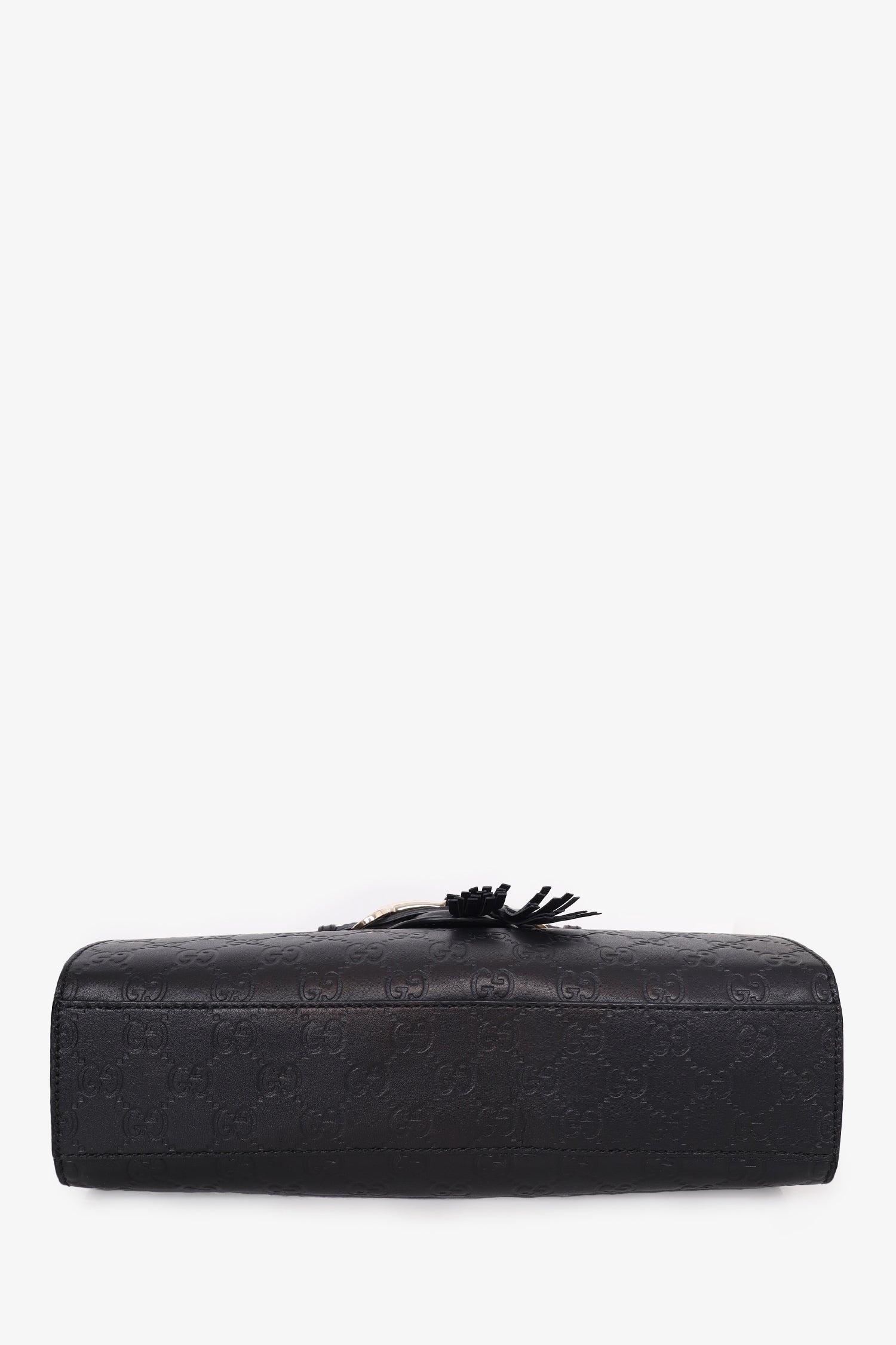 Gucci Black GG Signature Medium Emily Shoulder Bag