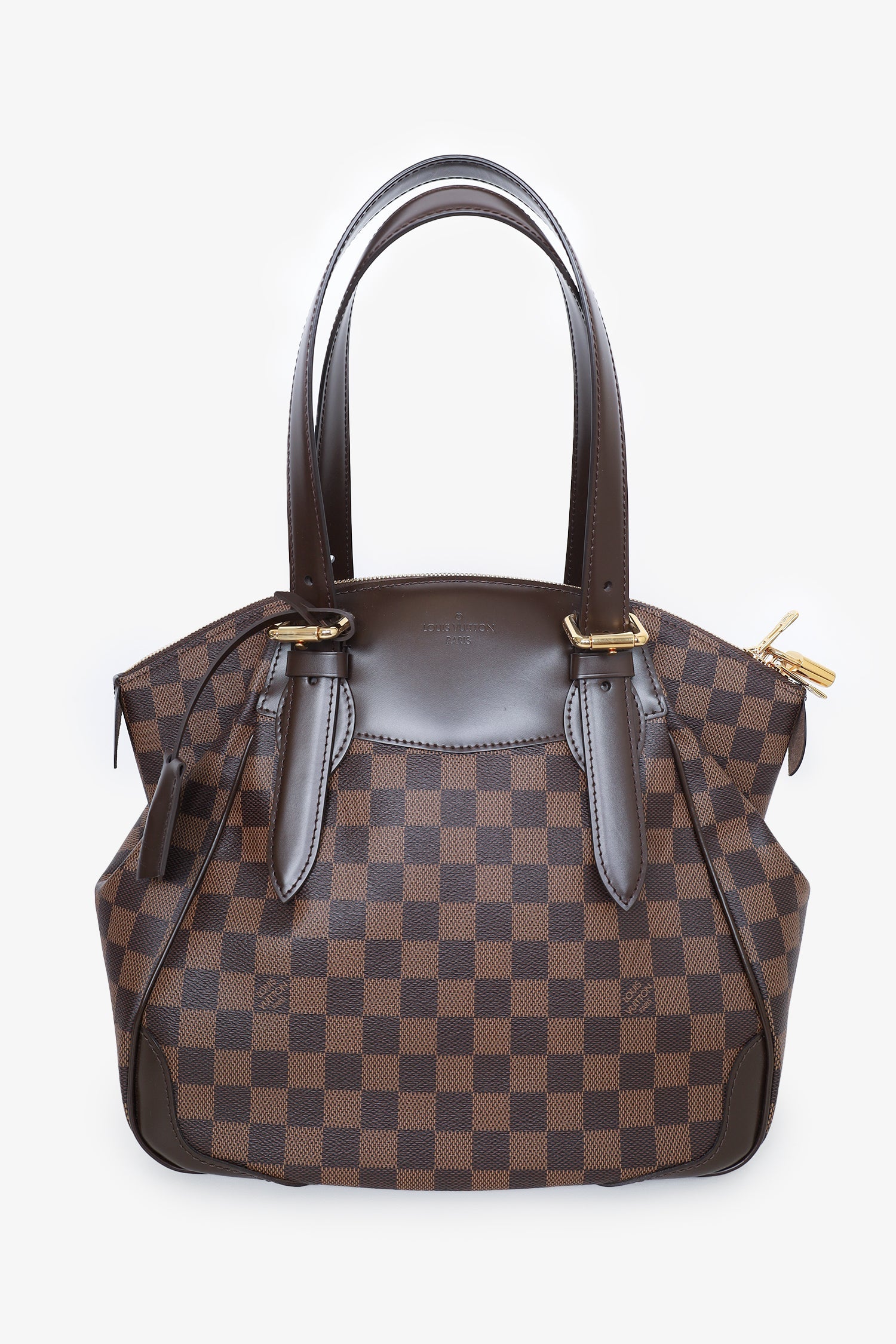 Louis Vuitton 2014 Damier Ebene Verona MM Top Handle Bag
