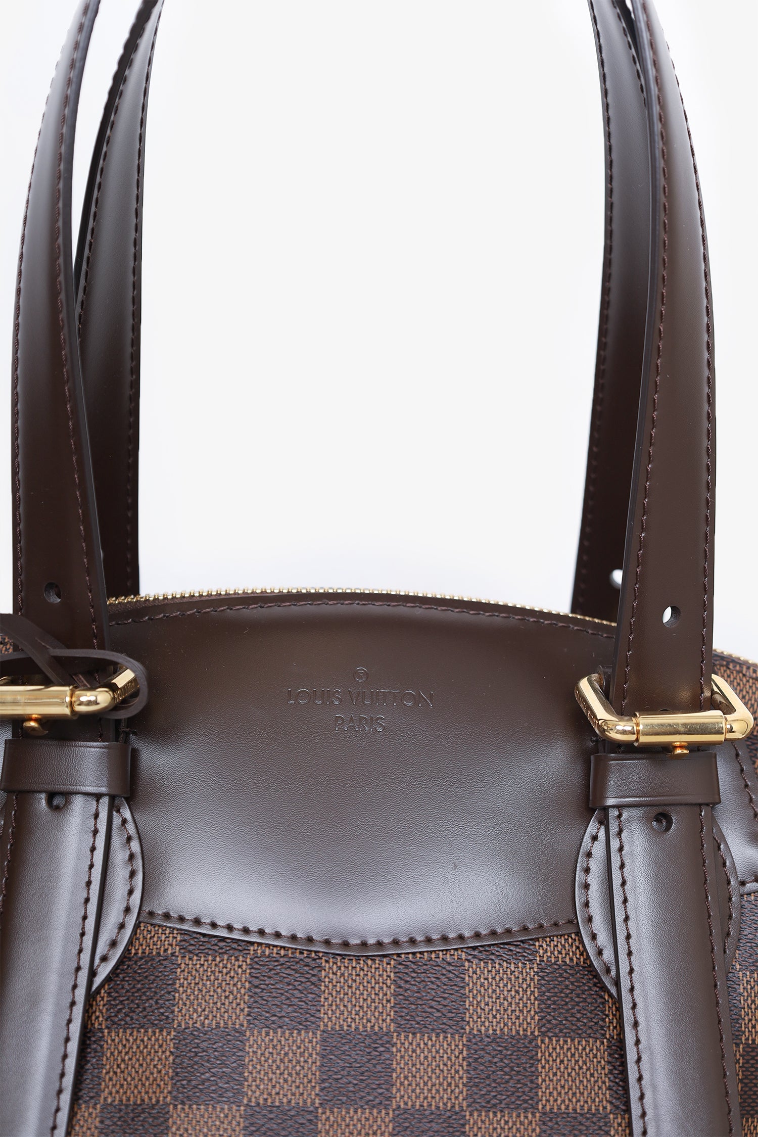 Louis Vuitton 2014 Damier Ebene Verona MM Top Handle Bag