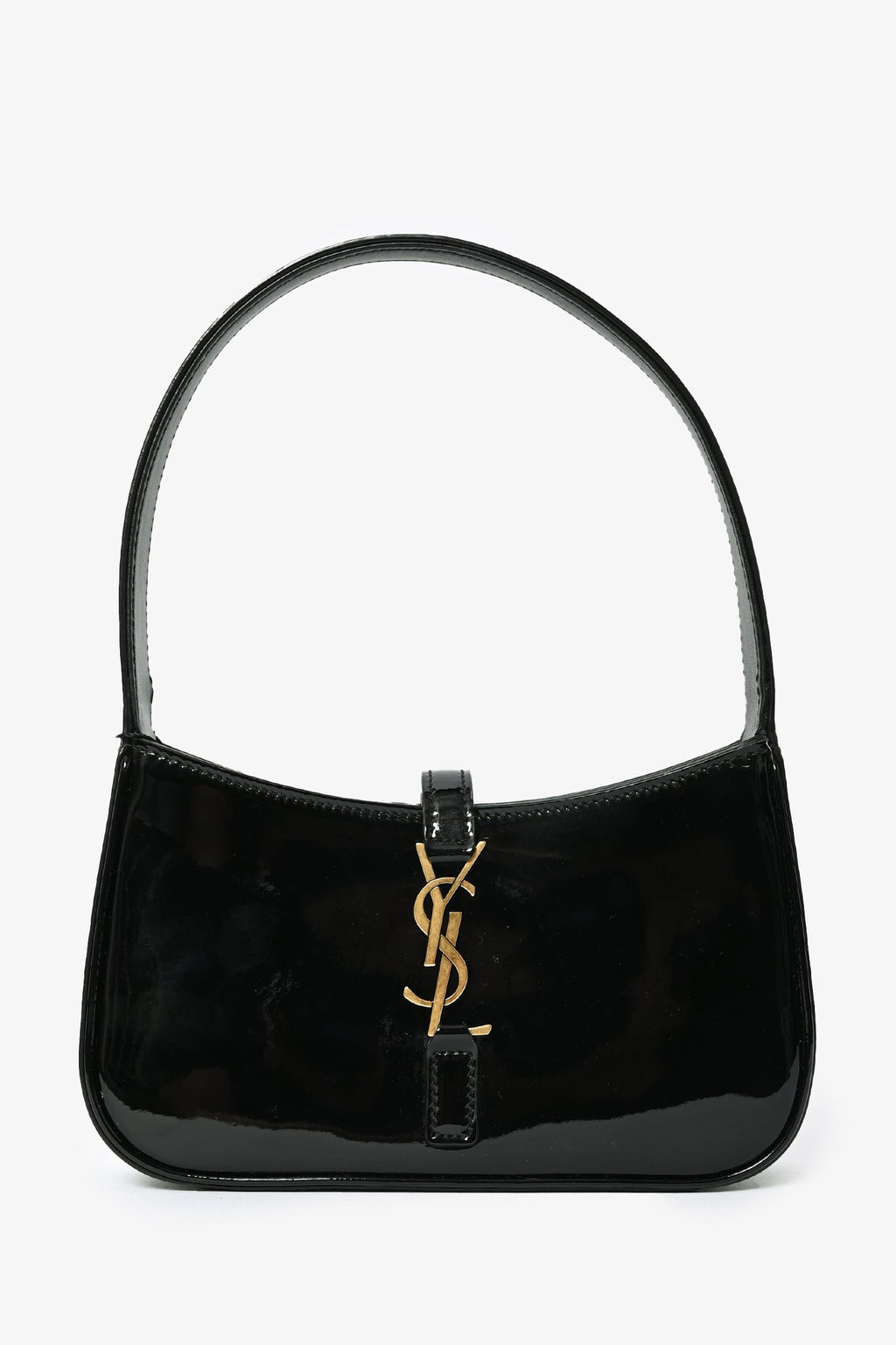 Saint Laurent Black Patent Leather Mini 'Le 5 a 7' Bag