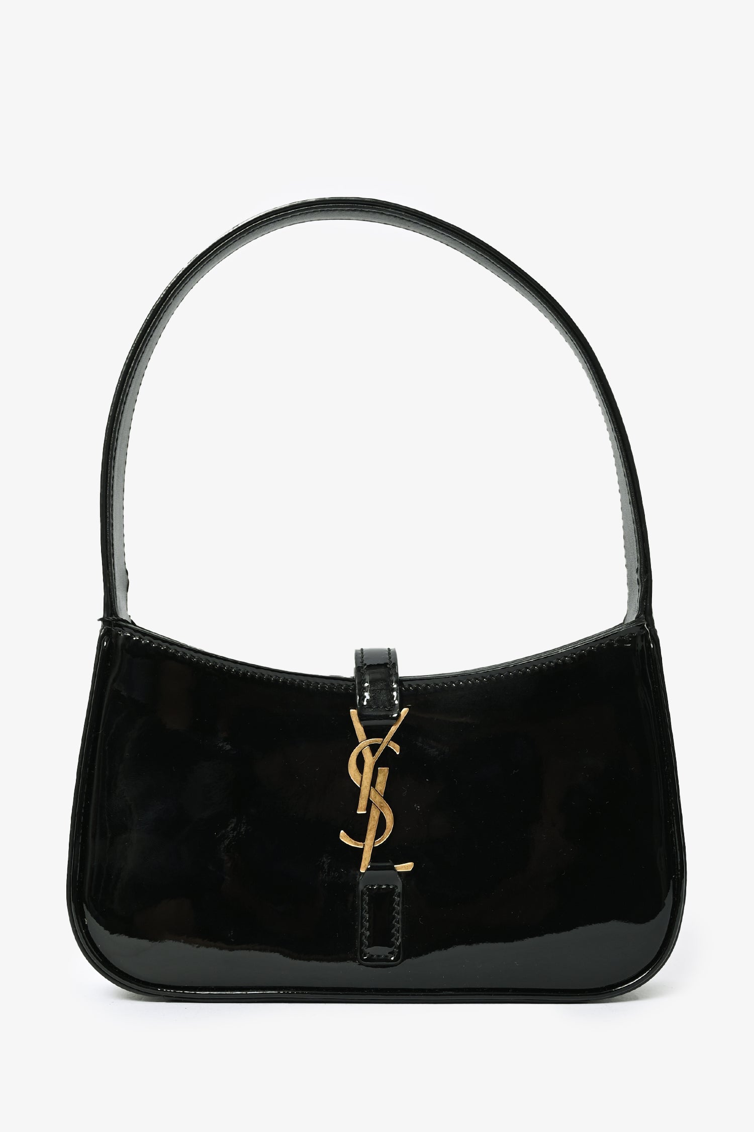 Saint Laurent Black Patent Leather Mini 'Le 5 a 7' Bag