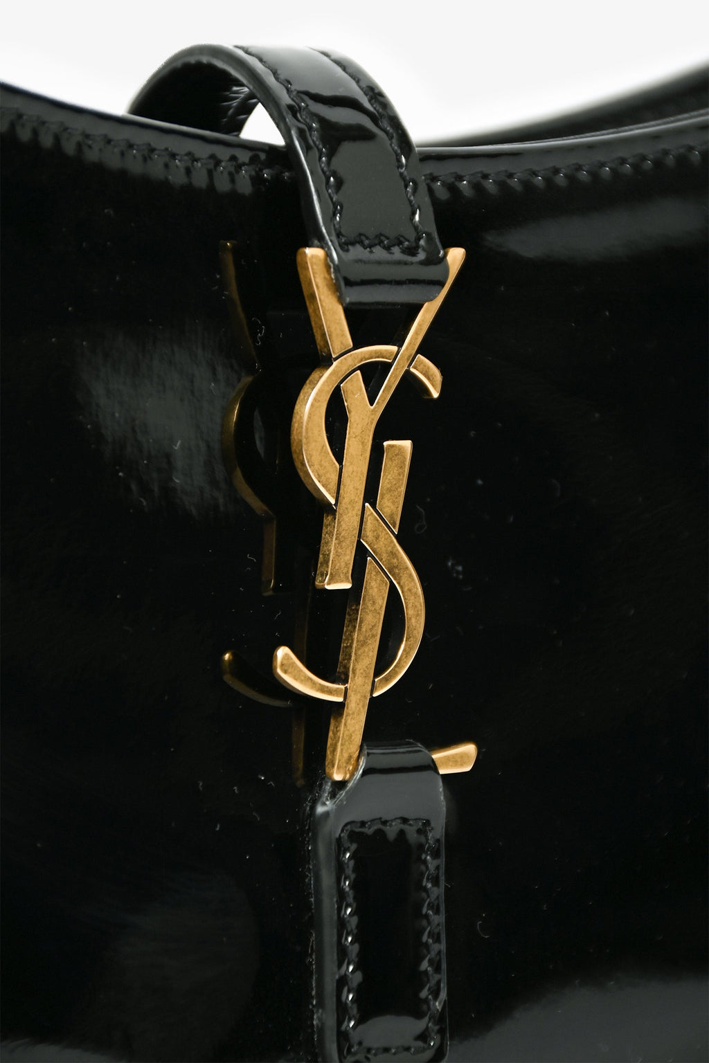 Saint Laurent Black Patent Leather Mini 'Le 5 a 7' Bag