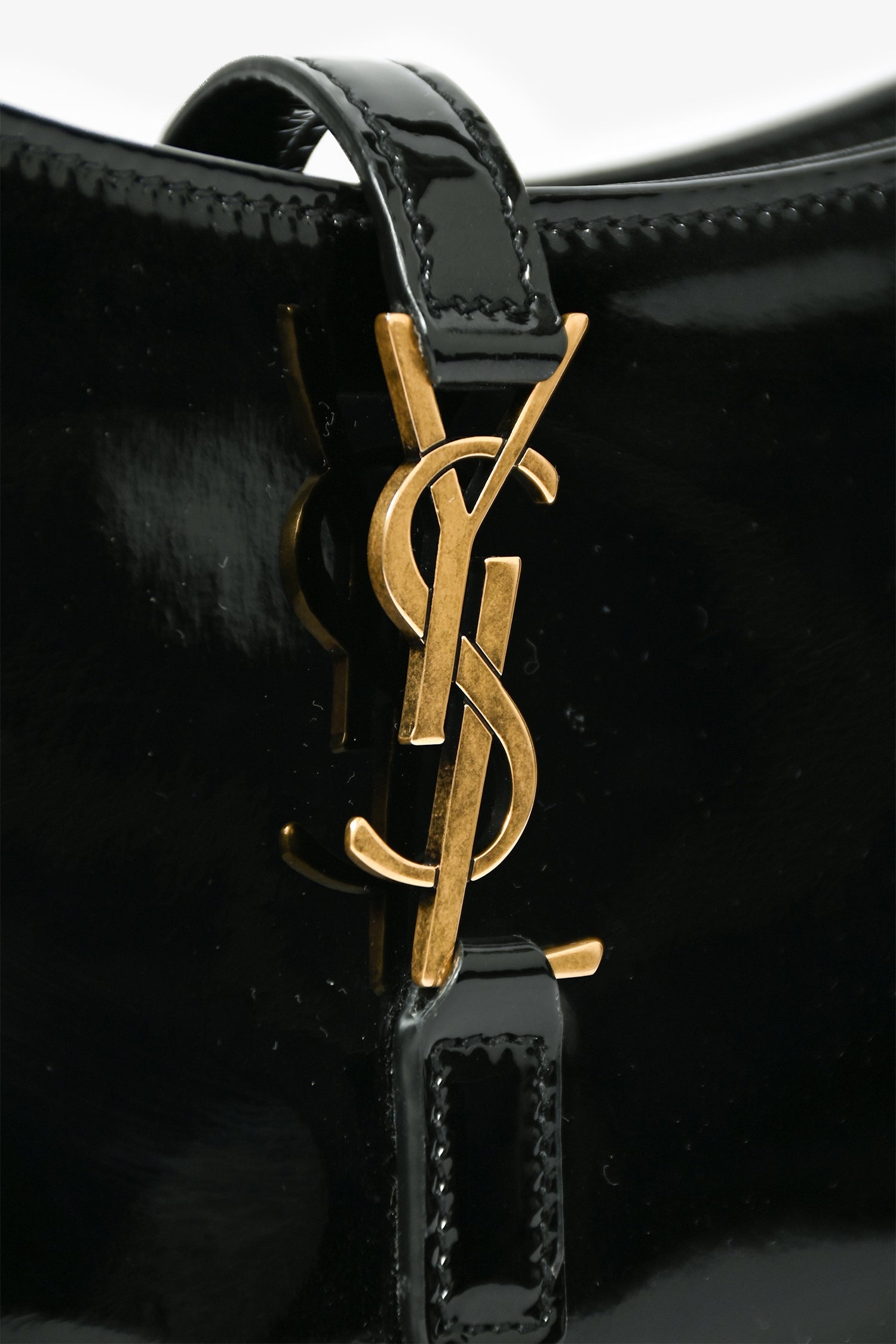 Saint Laurent Black Patent Leather Mini 'Le 5 a 7' Bag