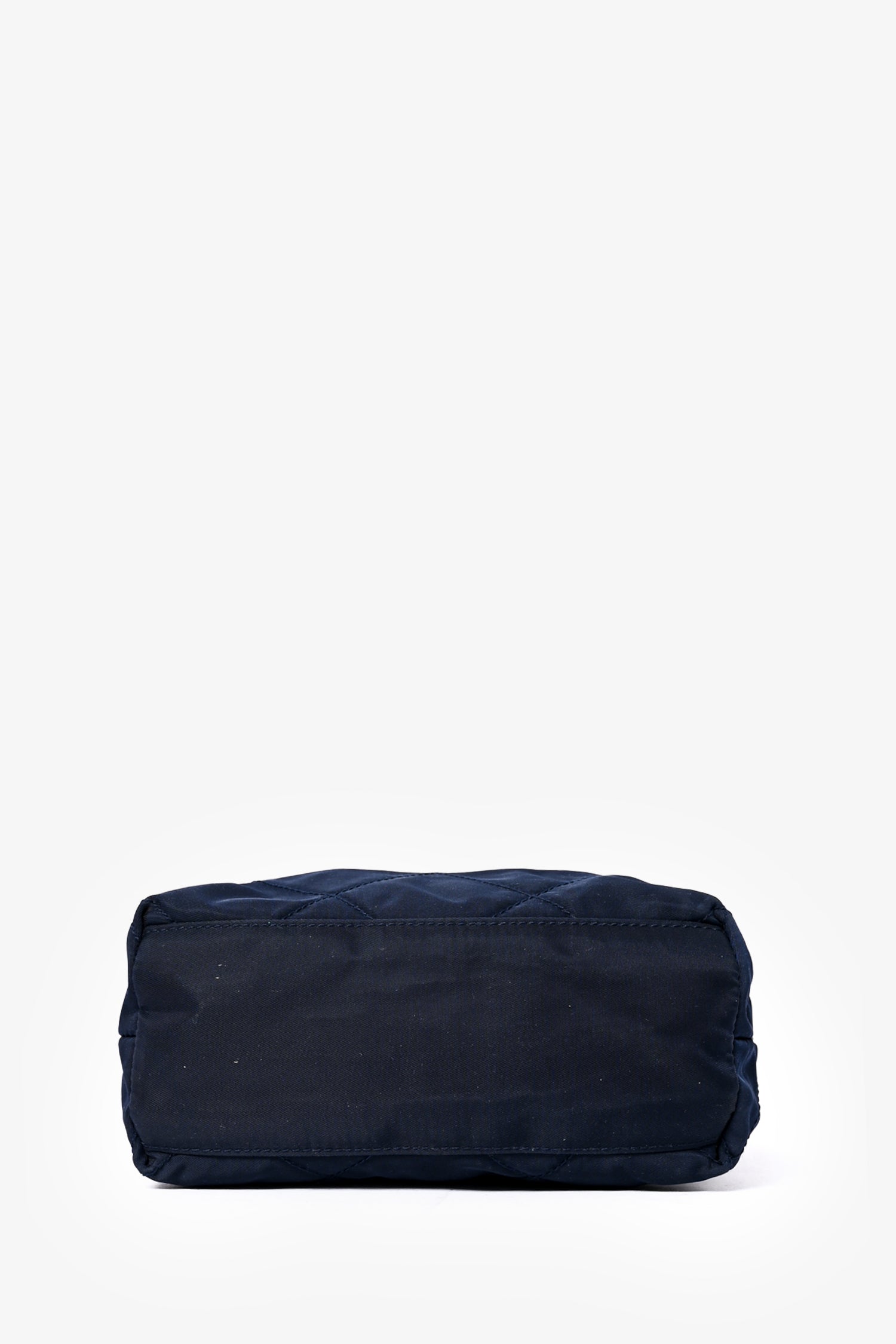 Prada Blue Nylon Logo Gold Chain Shoulder Bag