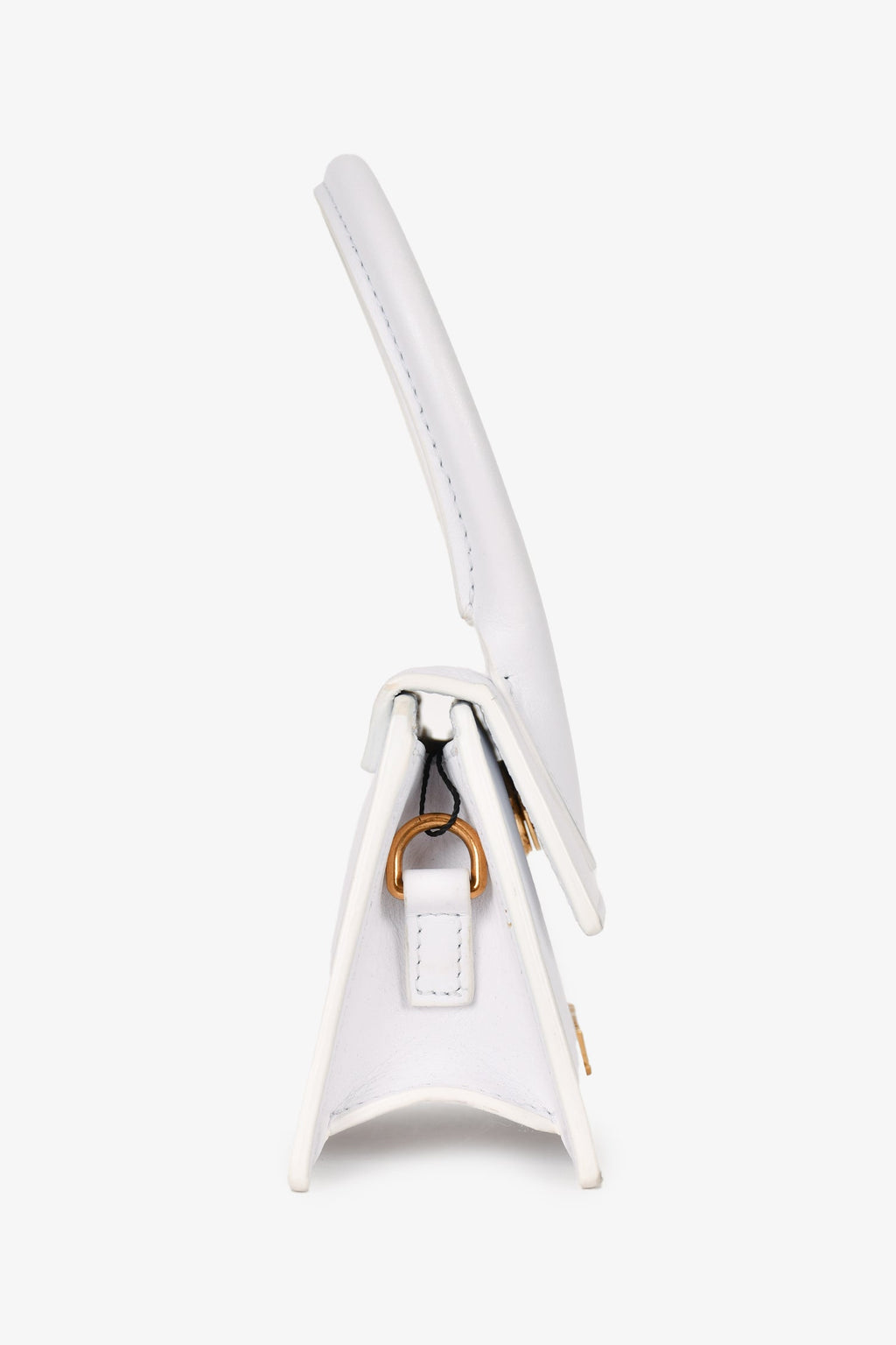 Jacquemus White Leather Le Chiquito Top Handle with Strap