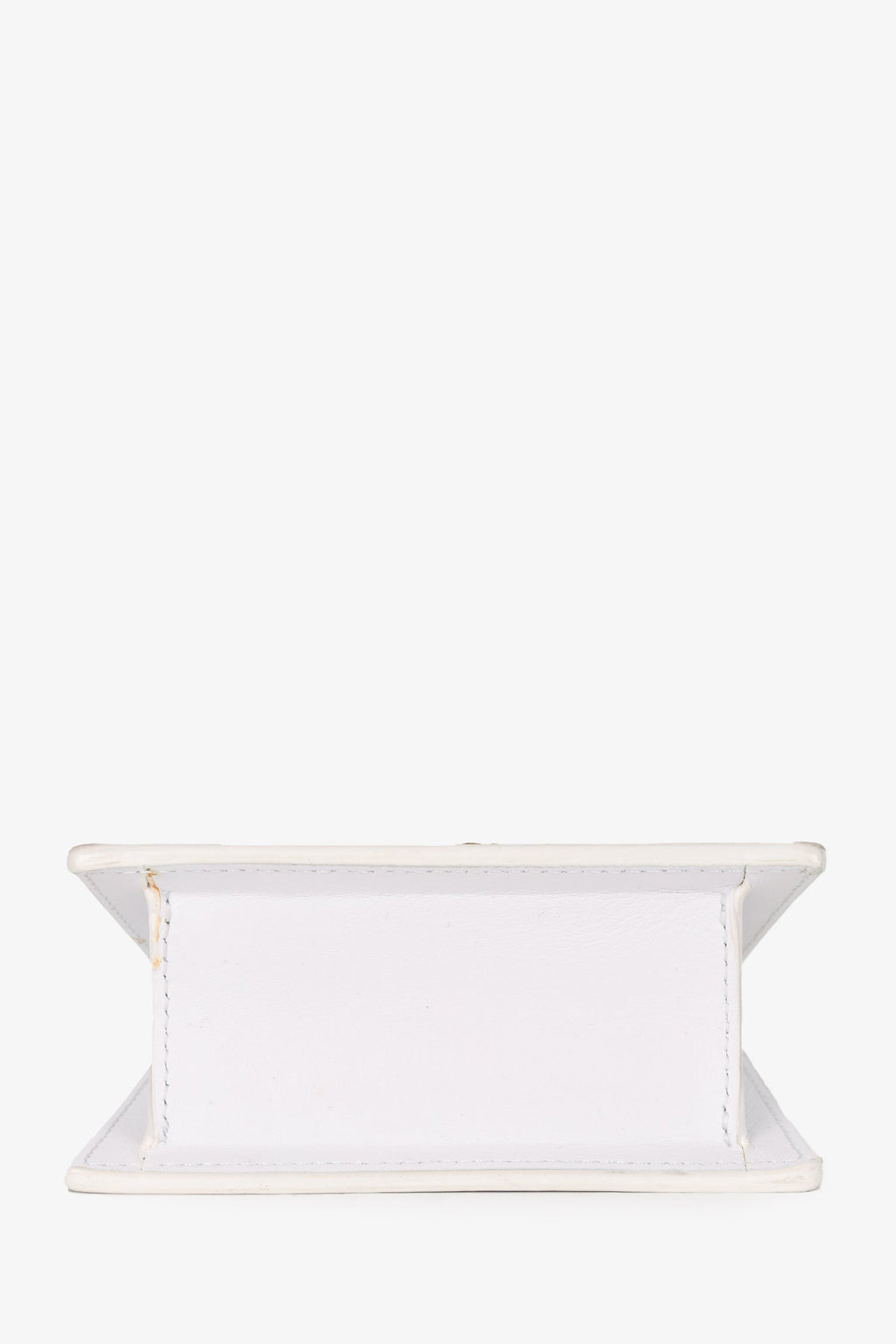 Jacquemus White Leather Le Chiquito Top Handle with Strap
