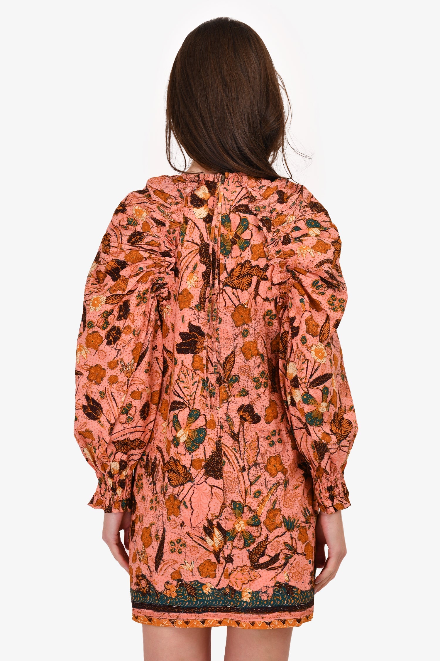 Ulla Johnson Pink Floral 'Devya' Balloon Sleeve Shift Dress Size 4