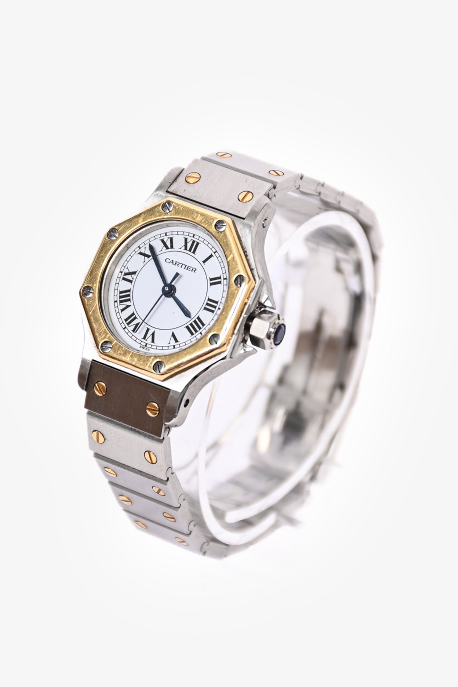 Cartier Stainless Steel/18K Yellow Gold Santos Octagon Automatic 25mm Watch