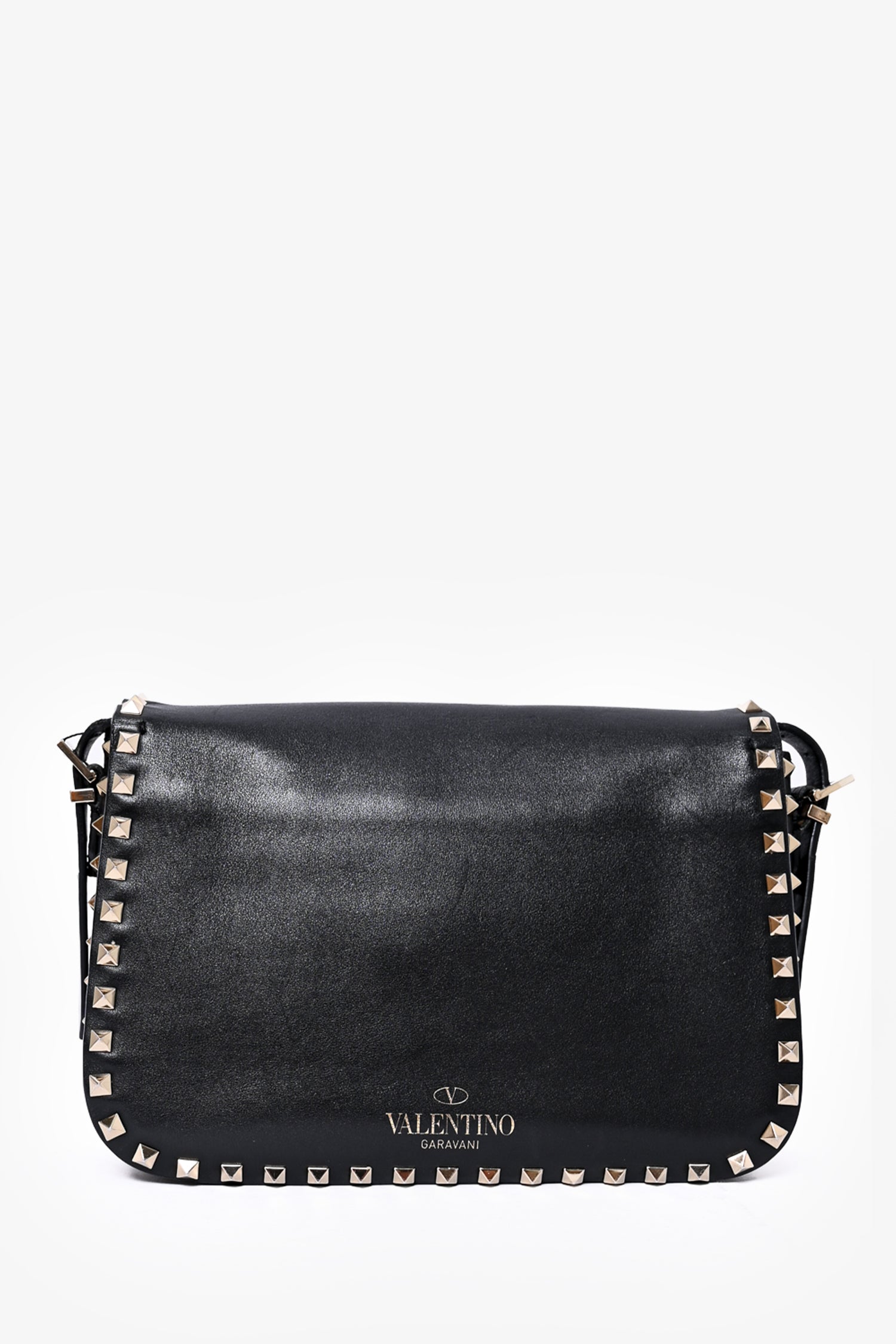 Valentino Black Leather Rockstud Crossbody