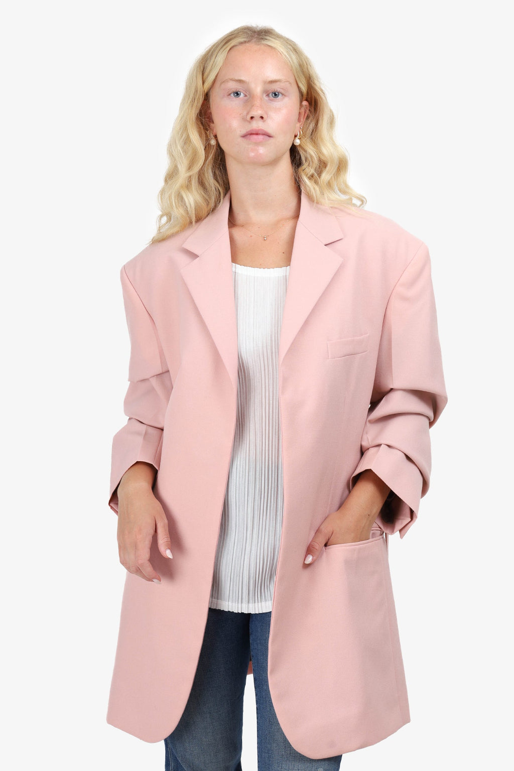 Celine Pink Wool Blazer Size 38