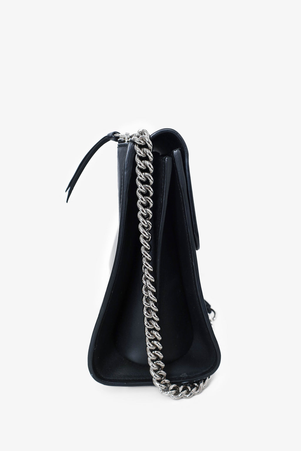 Gucci Black Calfskin Medium Dollar Interlocking G Shoulder Bag