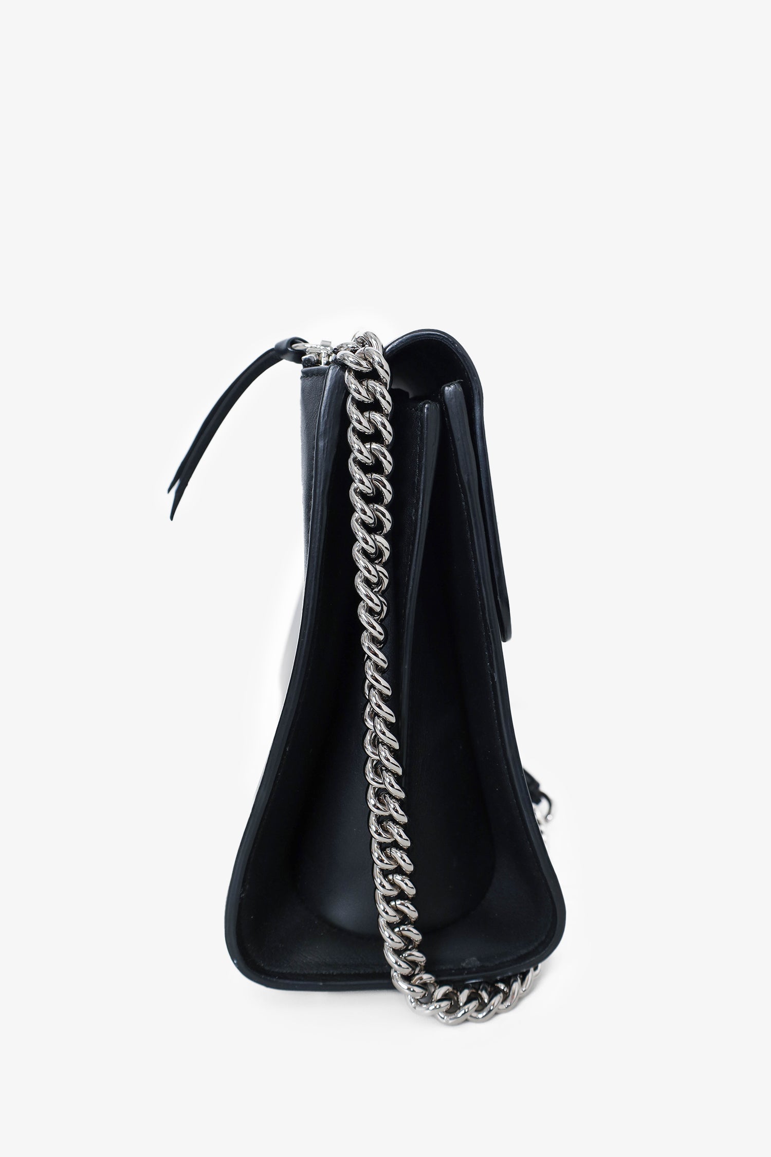 Gucci Black Calfskin Medium Dollar Interlocking G Shoulder Bag