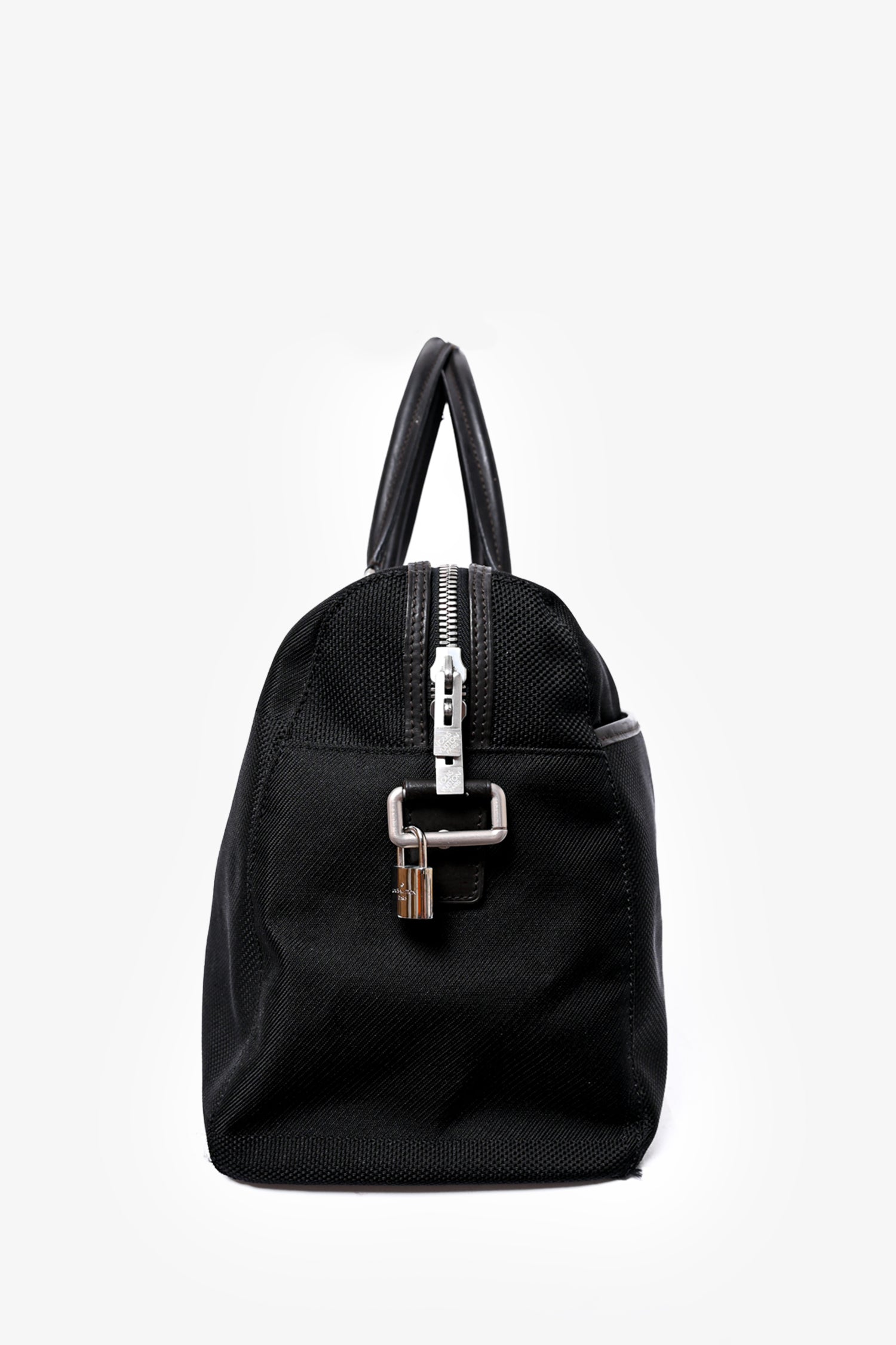 Louis Vuitton 2007 Black Canvas Logo Top Handle