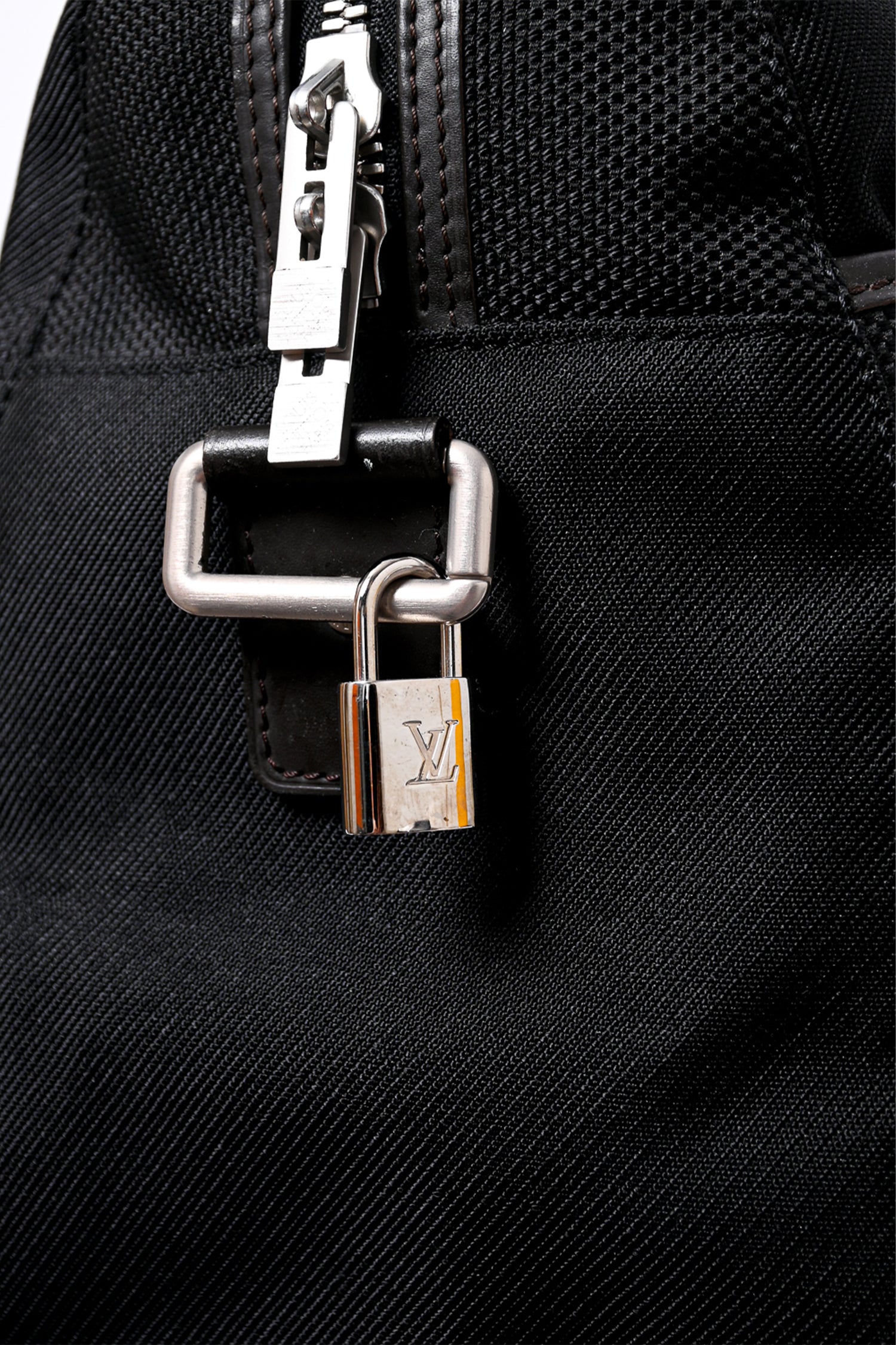 Louis Vuitton 2007 Black Canvas Logo Top Handle