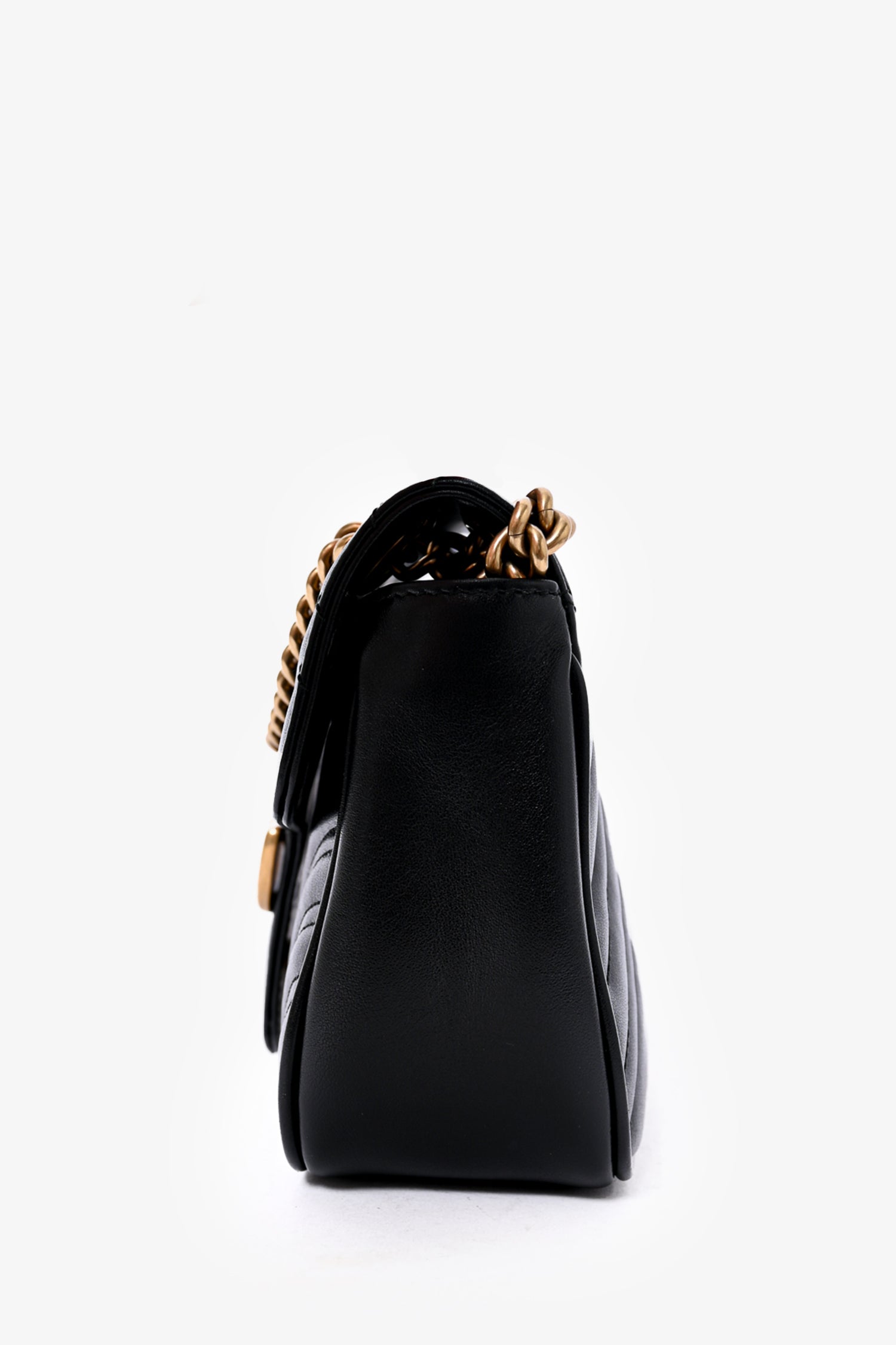 Gucci 2019 Black Leather Marmont Small Shoulder Bag