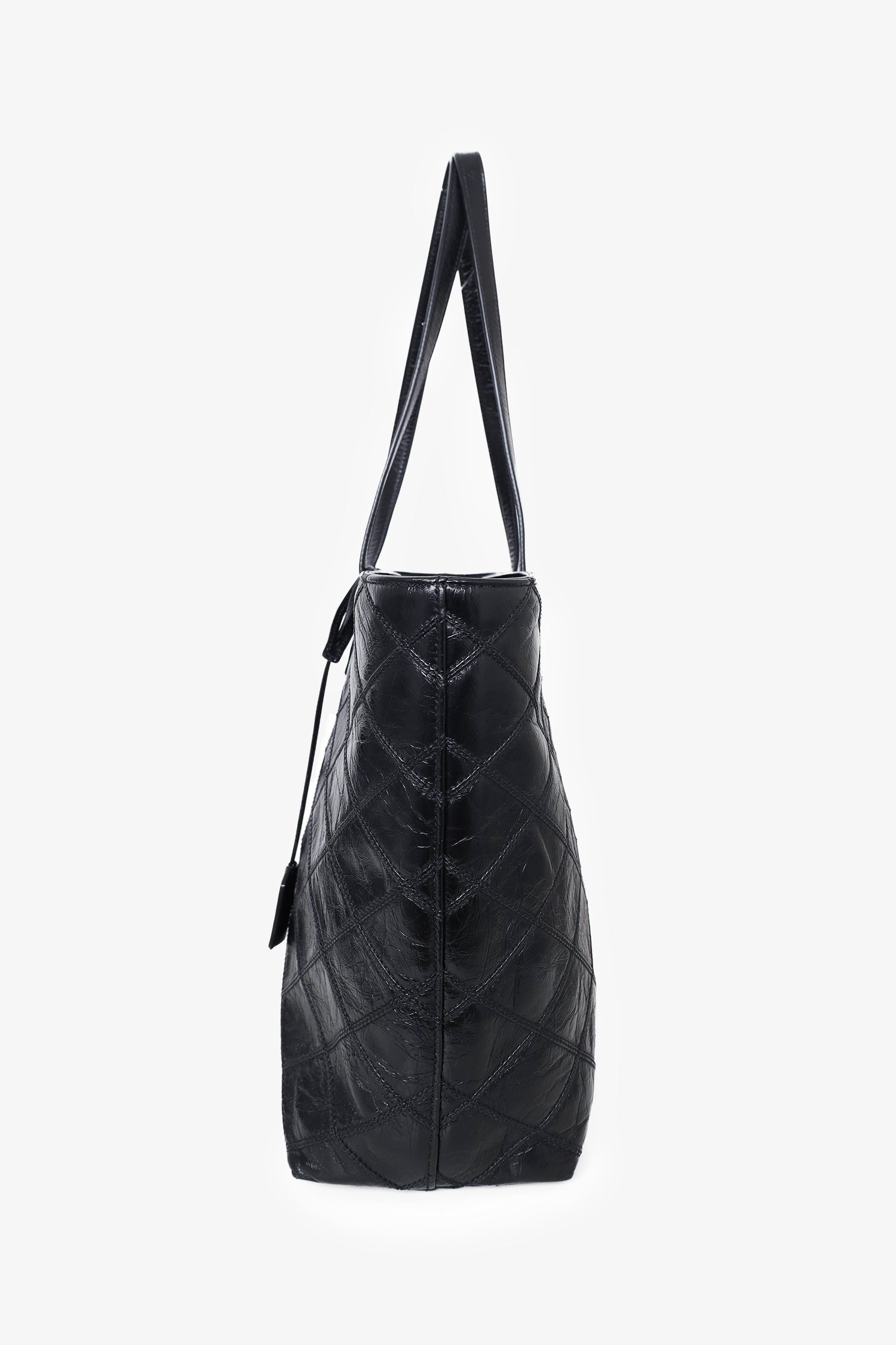Saint Laurent Black Quilted East West Tote
