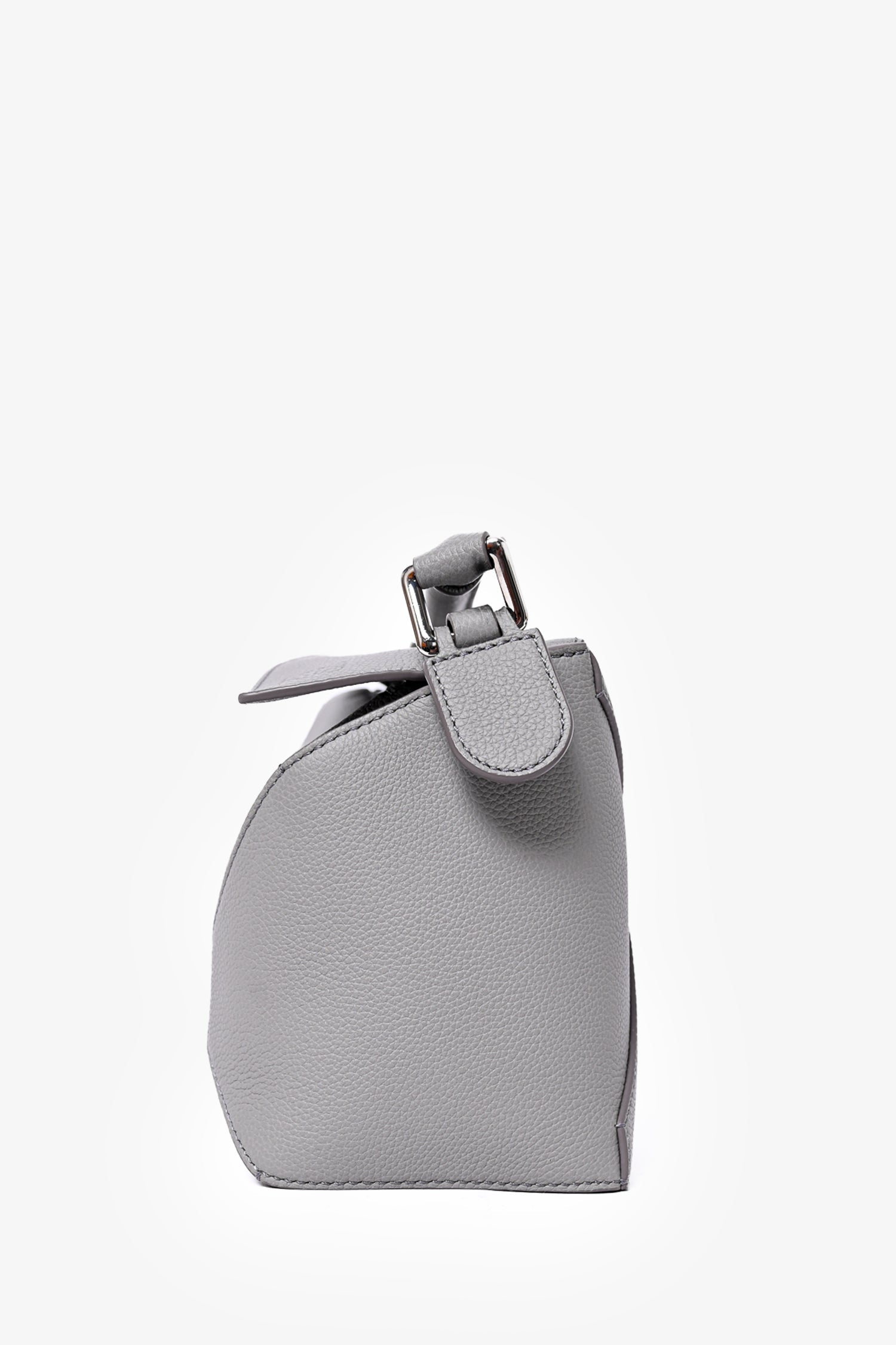 Loewe Grey Leather Puzzle Bag with Strap
