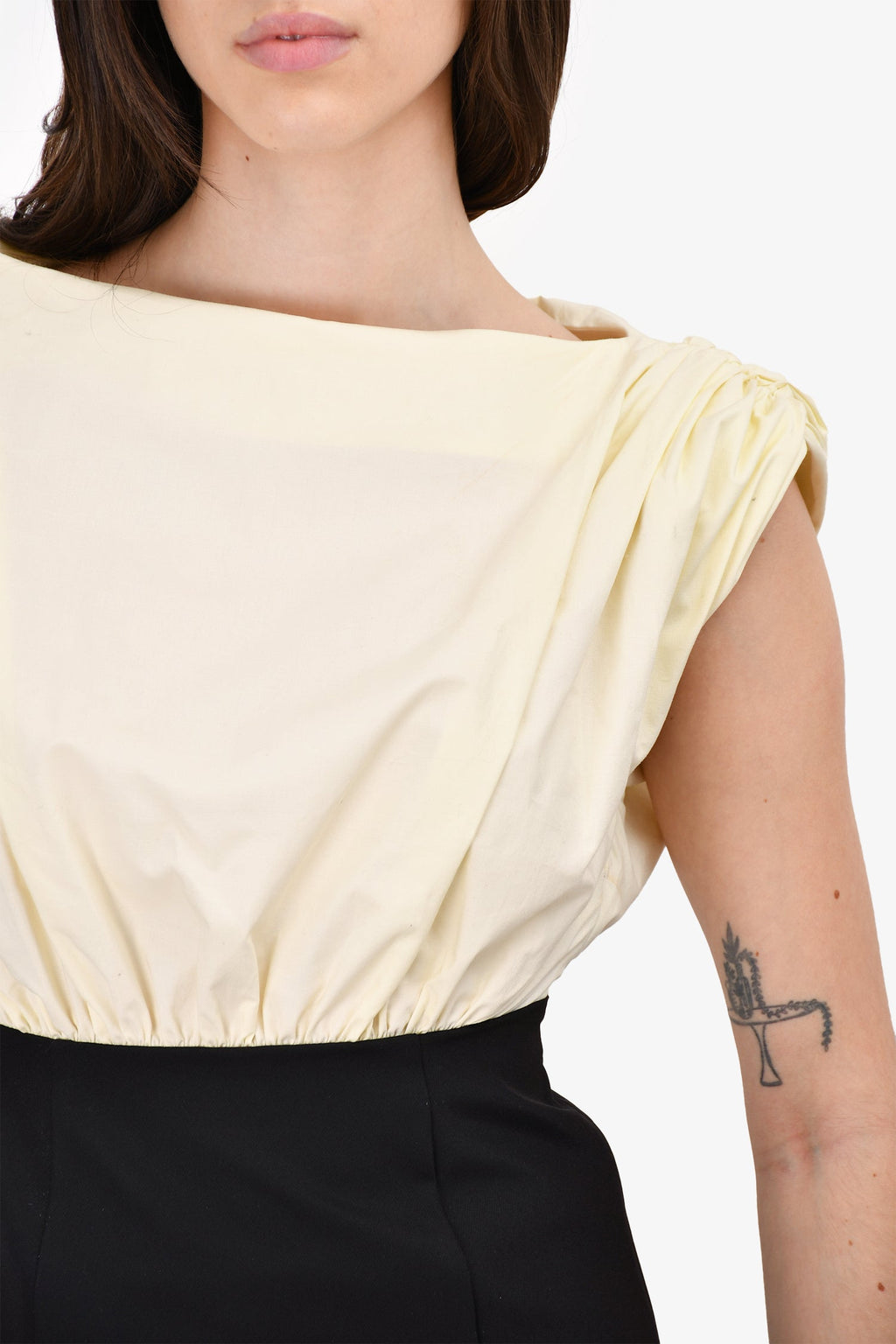 L'Academie Cream/Black Sleeveless Top Size XXS