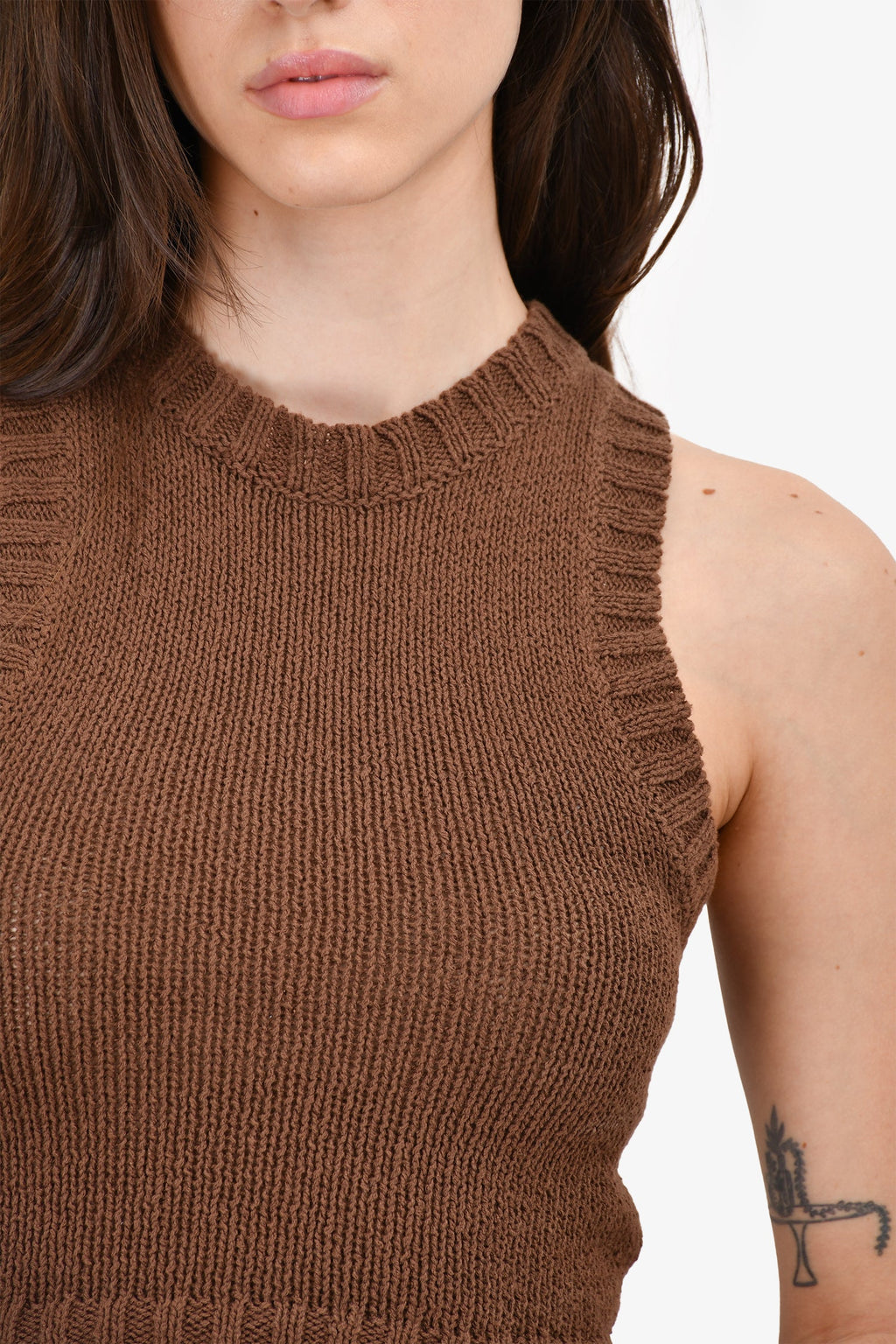 Monday Swimwear Brown Knit Top + Pant Set Size XS