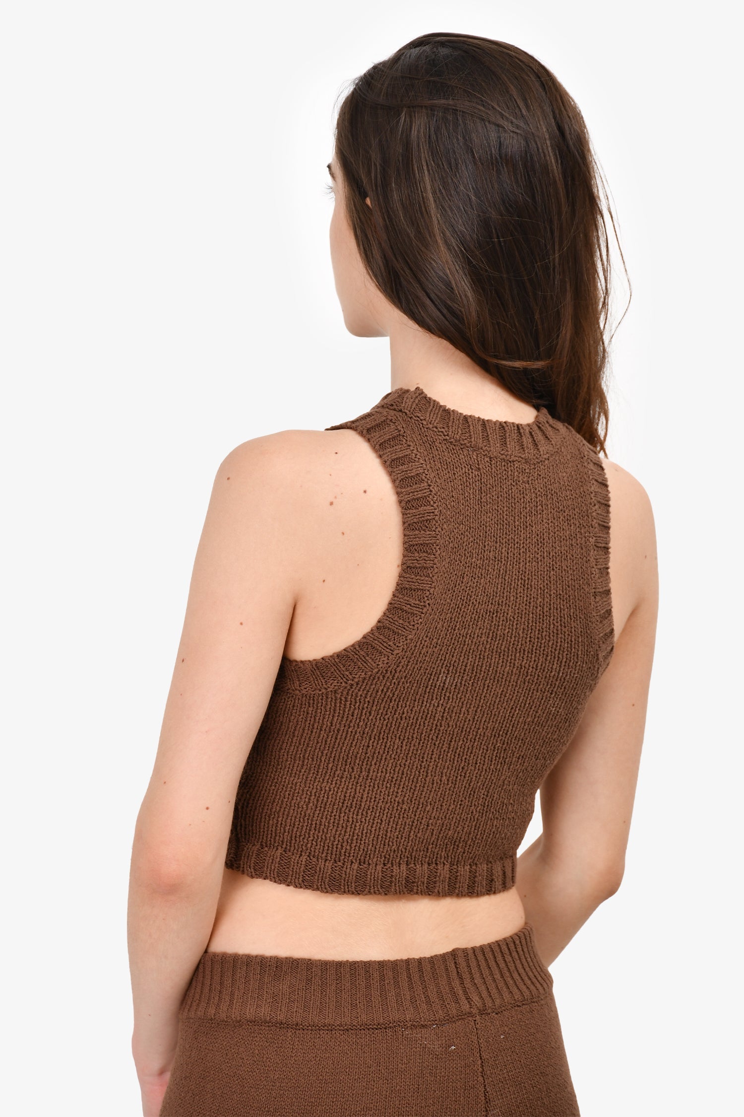 Monday Swimwear Brown Knit Top + Pant Set Size XS