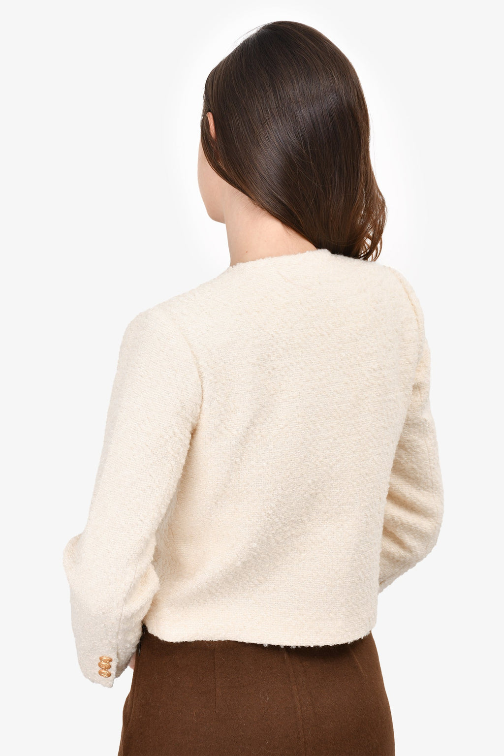 L'Academie Cream Boucle Jacket Size XS
