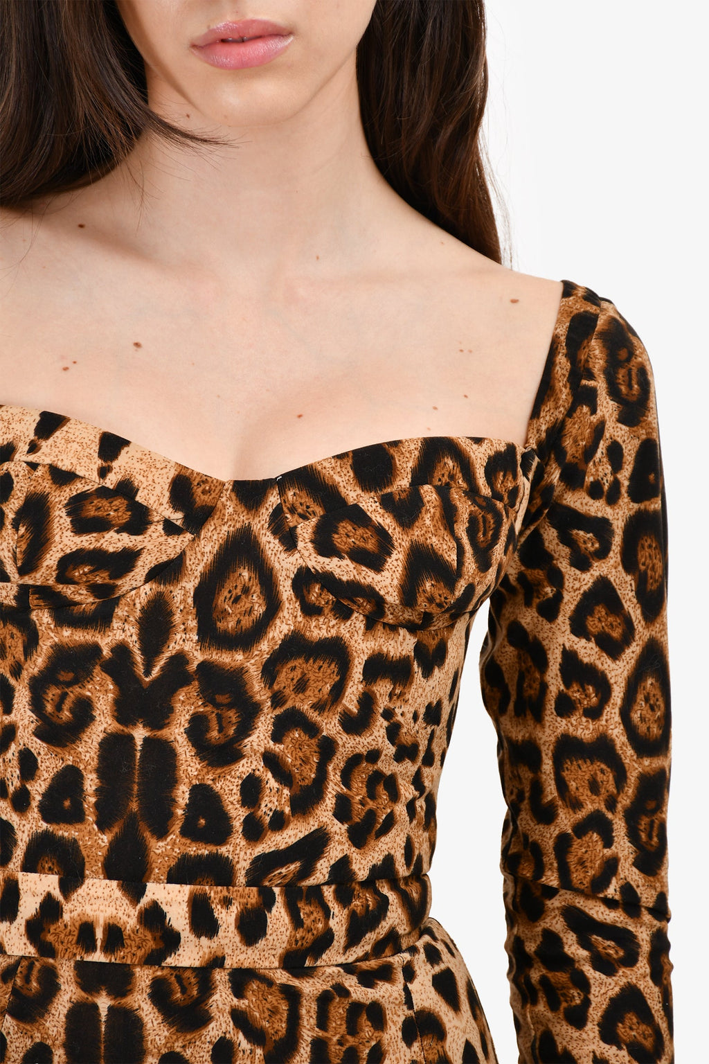 New Arrivals Leopard Print Bustier Maxi Dress Size 34