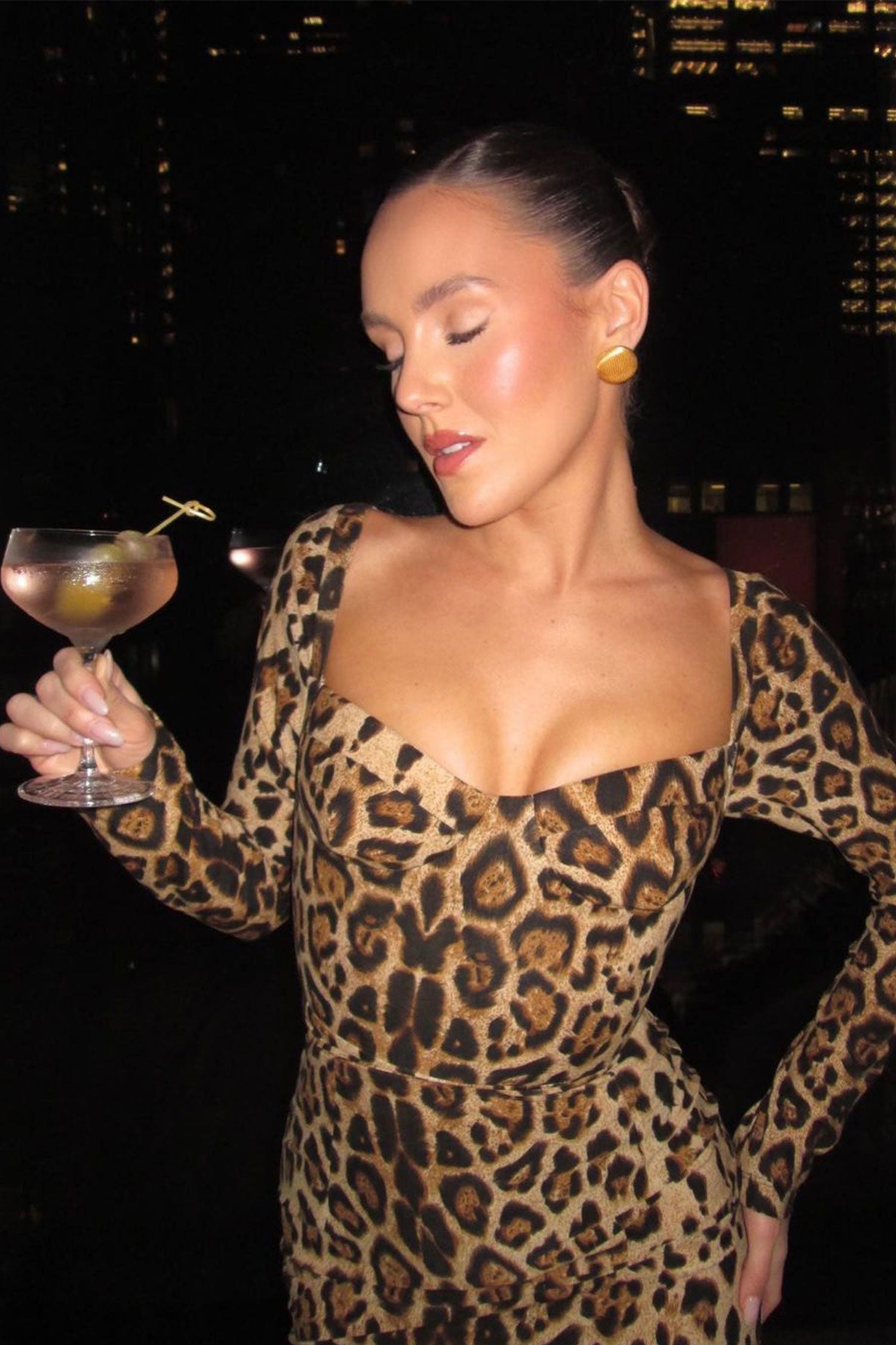 New Arrivals Leopard Print Bustier Maxi Dress Size 34