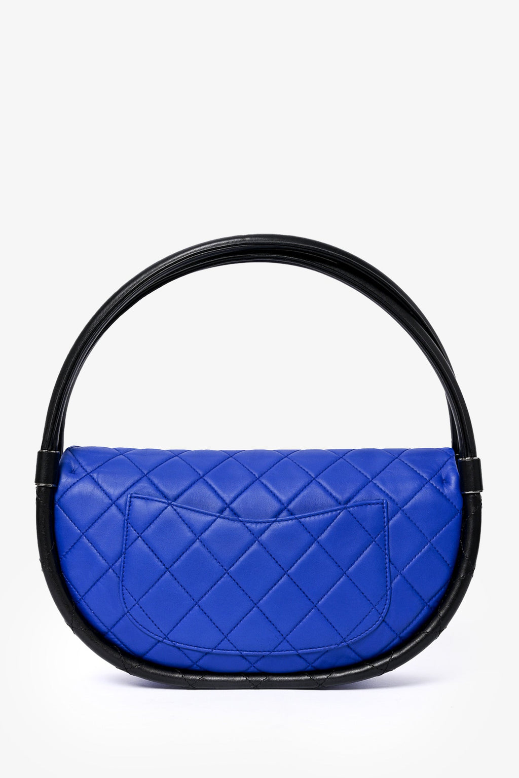 Pre-Loved Chanel™ 2014 Blue Leather Quilted 'Hula' Shoulder Bag
