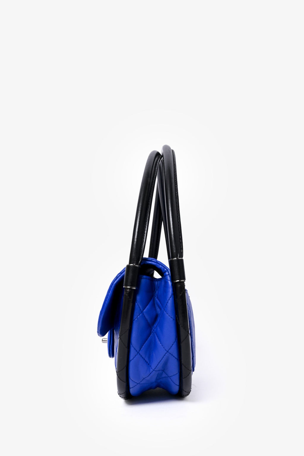 Pre-Loved Chanel™ 2014 Blue Leather Quilted 'Hula' Shoulder Bag