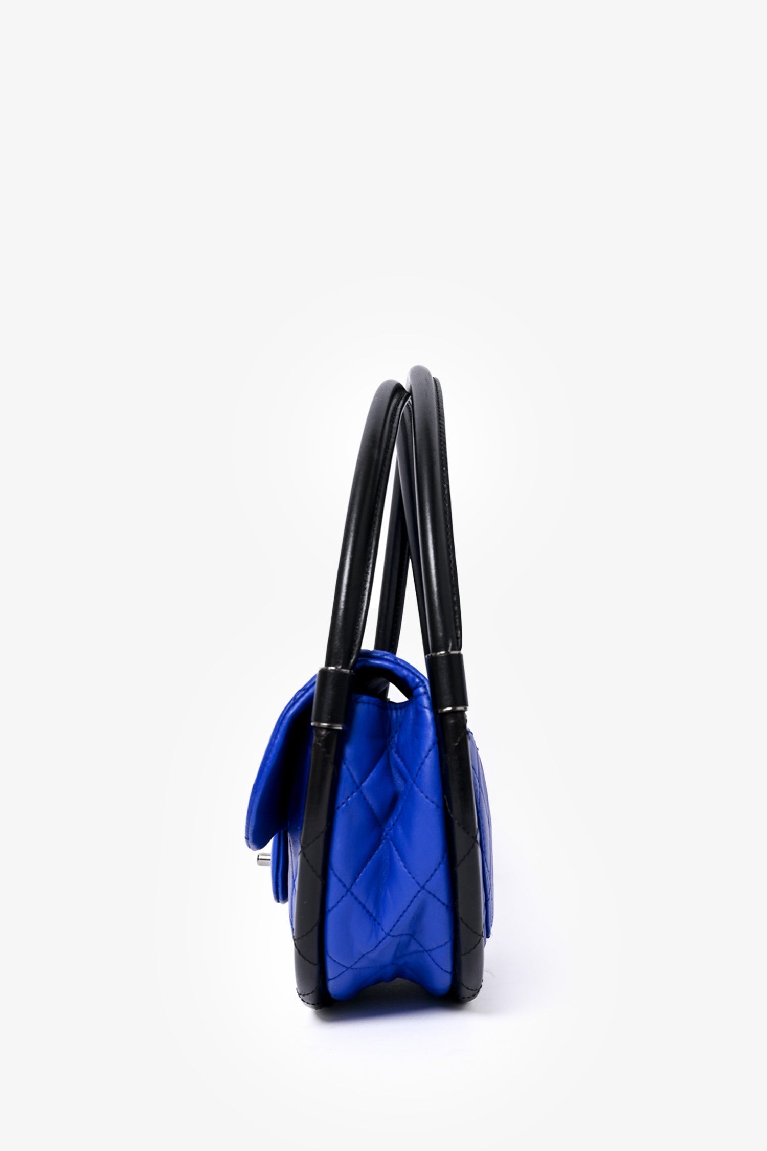 Pre-Loved Chanel™ 2014 Blue Leather Quilted 'Hula' Shoulder Bag