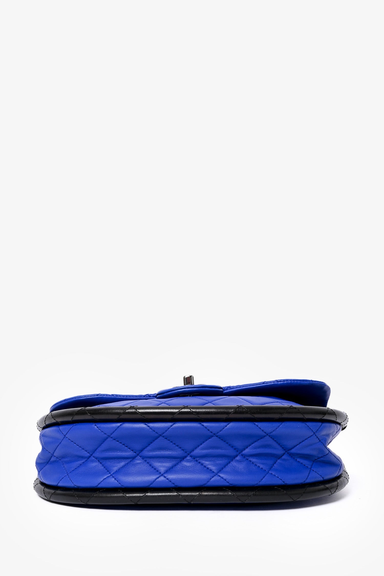 Pre-Loved Chanel™ 2014 Blue Leather Quilted 'Hula' Shoulder Bag