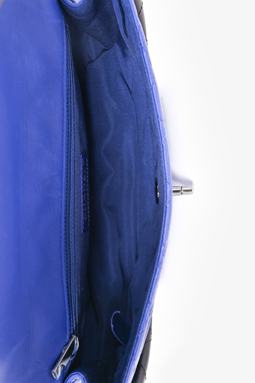 Pre-Loved Chanel™ 2014 Blue Leather Quilted 'Hula' Shoulder Bag