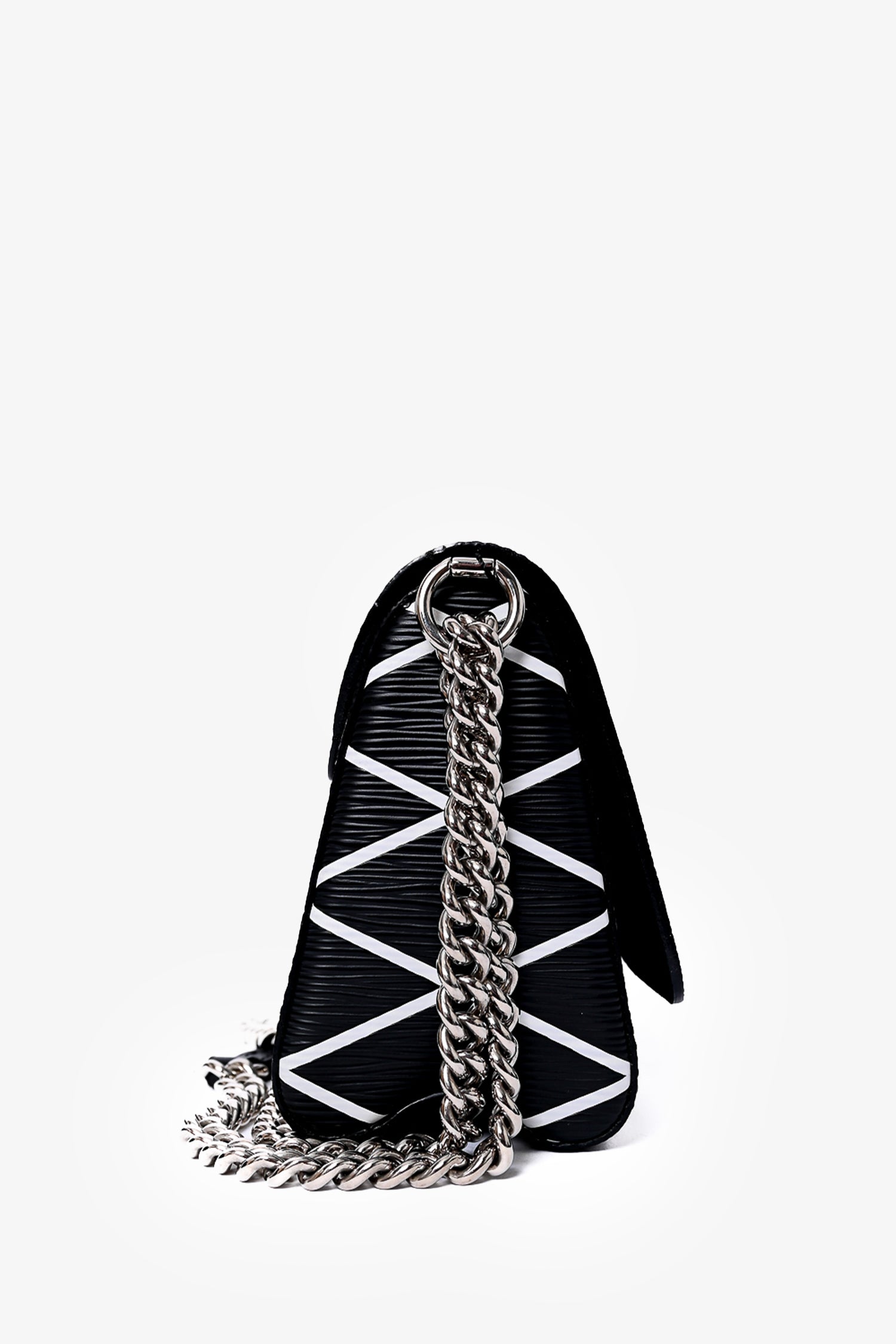 Louis Vuitton 2014 Black/White Malletage Leather Twist PM Shoulder Bag