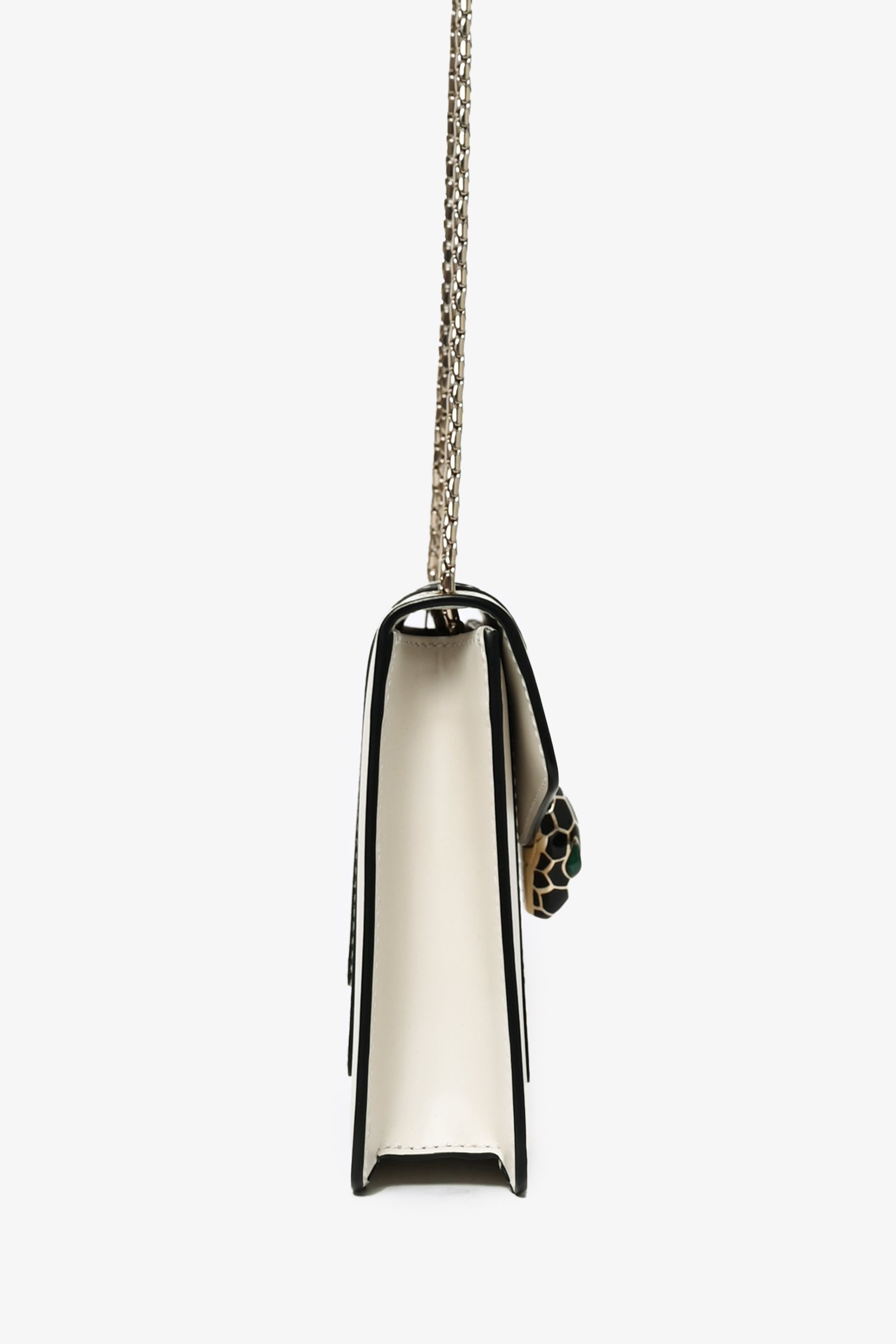 Bvlgari White Leather 'Forever Serpenti Crossbody Bag