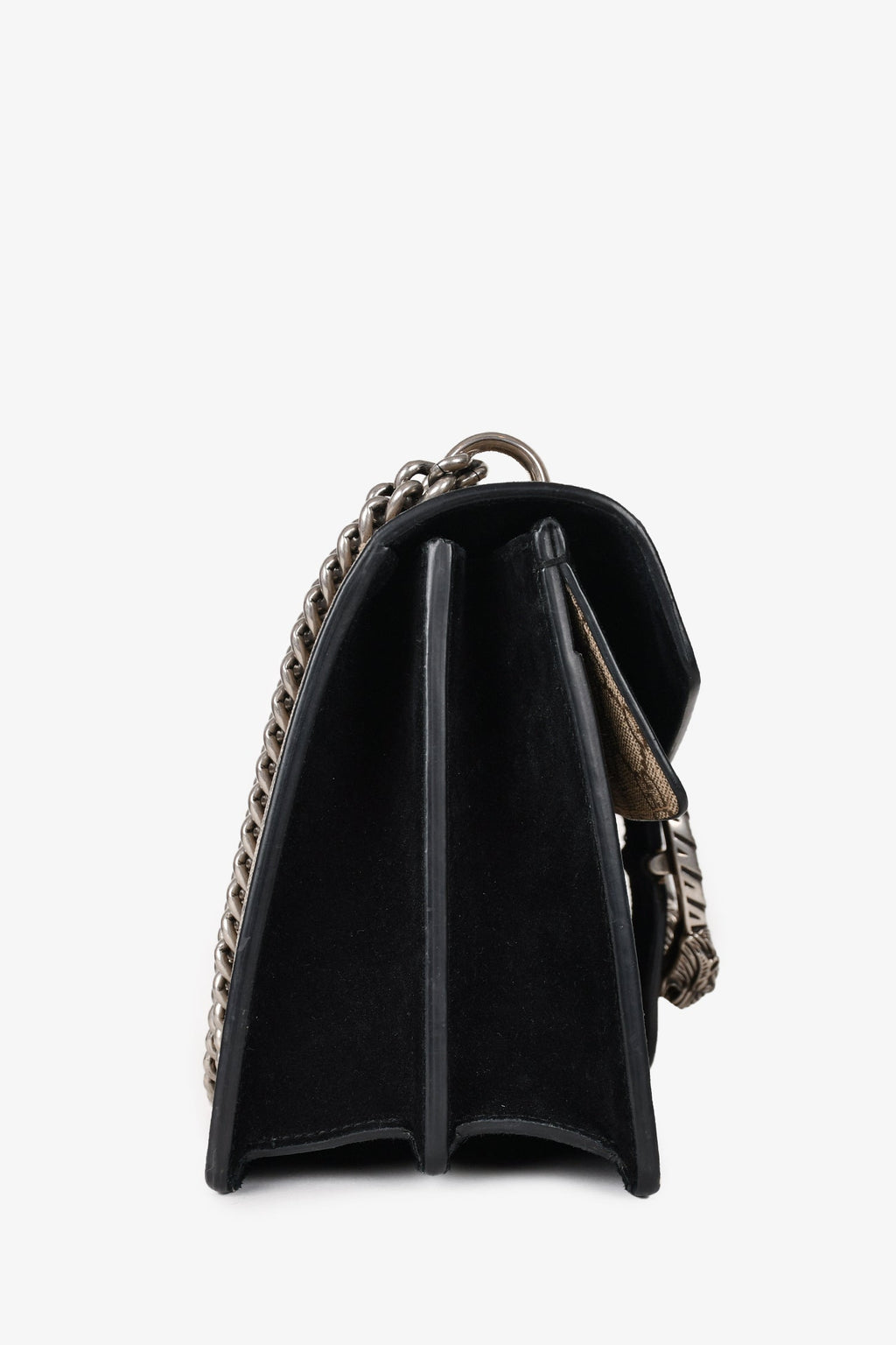 Gucci GG Supreme/Black Suede Small Dionysus Chain Bag