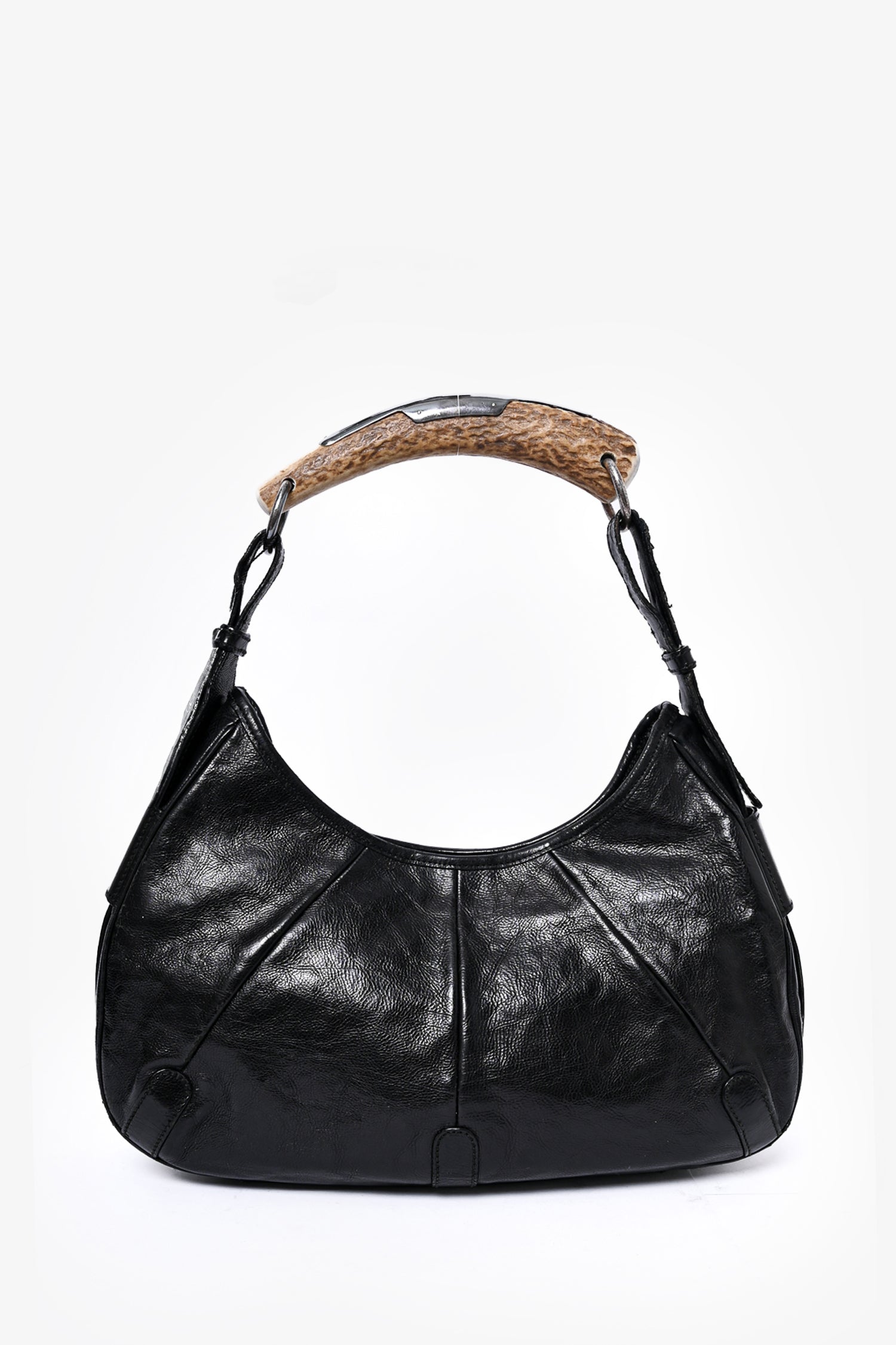 Saint Laurent Black Leather 'Mombasa' Bag