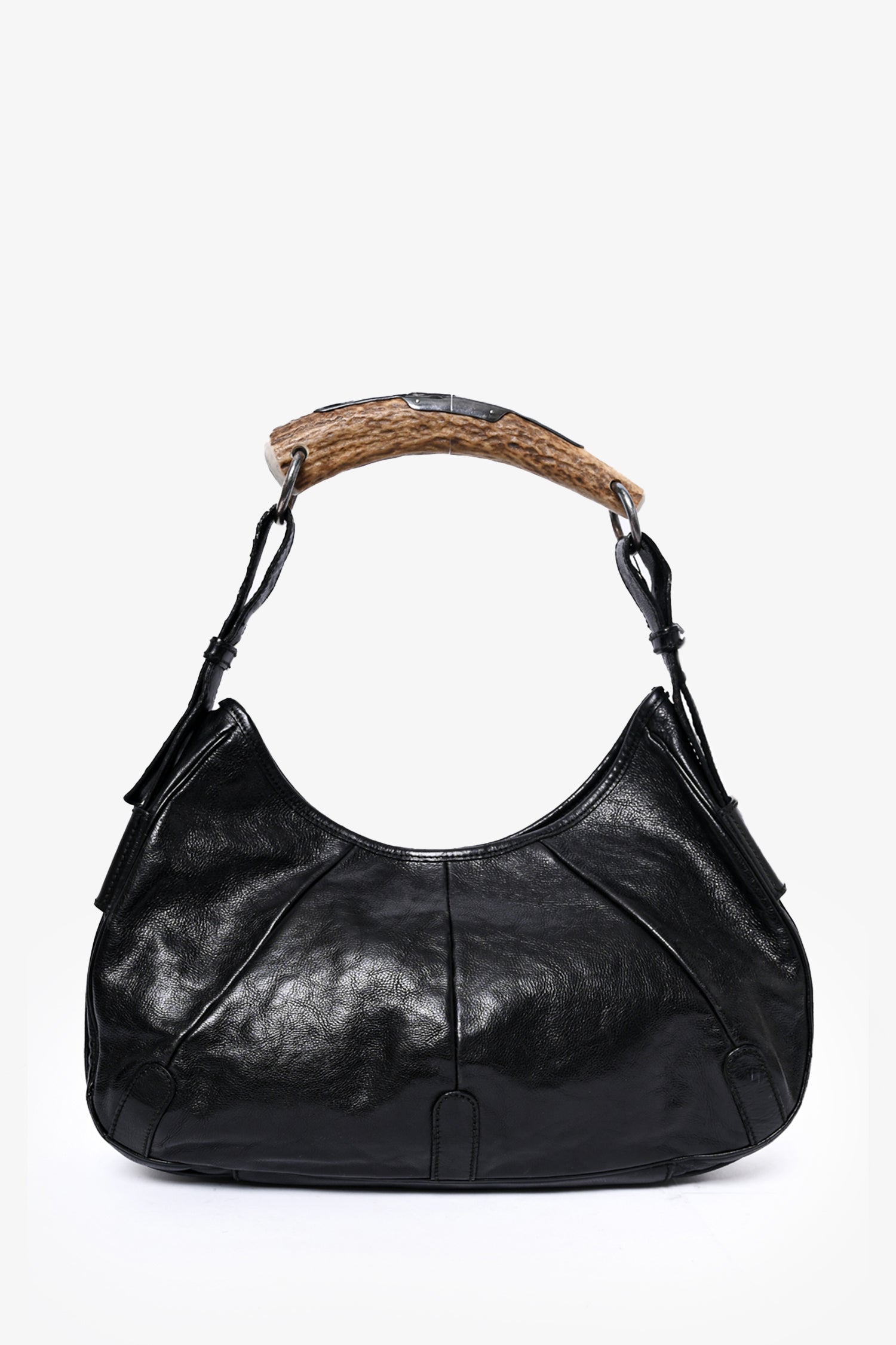 Saint Laurent Black Leather 'Mombasa' Bag